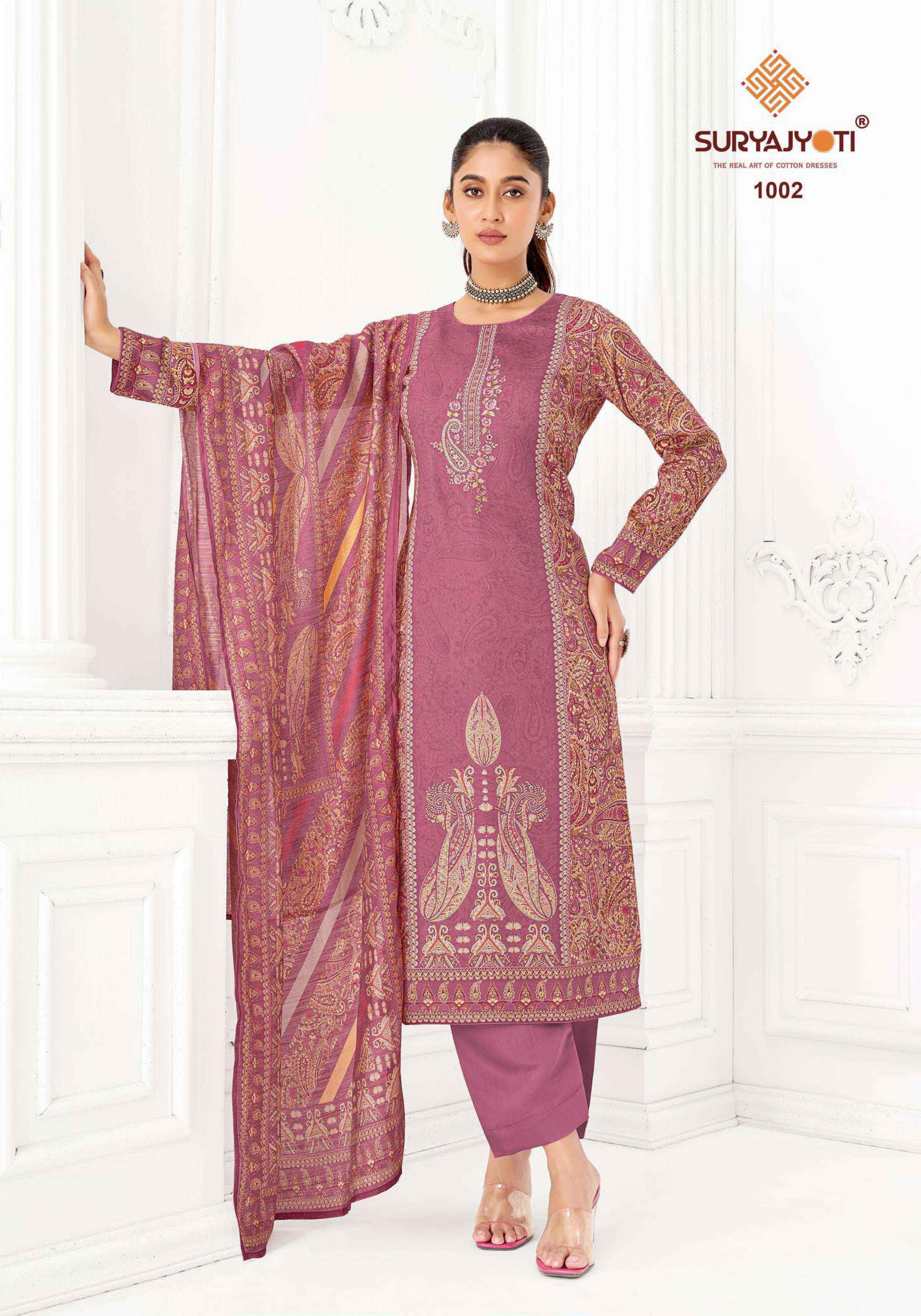 Suryajyoti Namita Vol-1 Jam Satin Dress Material (6 pcs Catalogue)