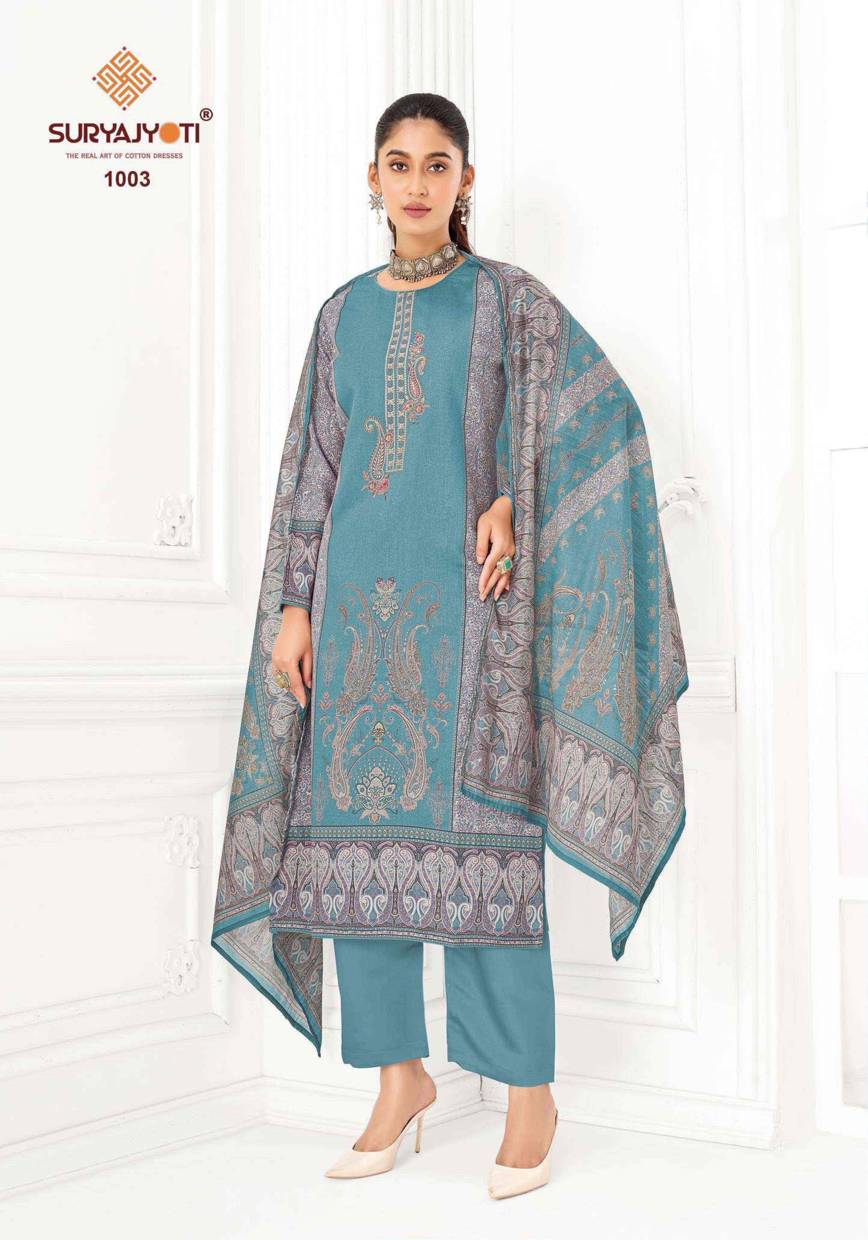 Suryajyoti Namita Vol-1 Jam Satin Dress Material (6 pcs Catalogue)