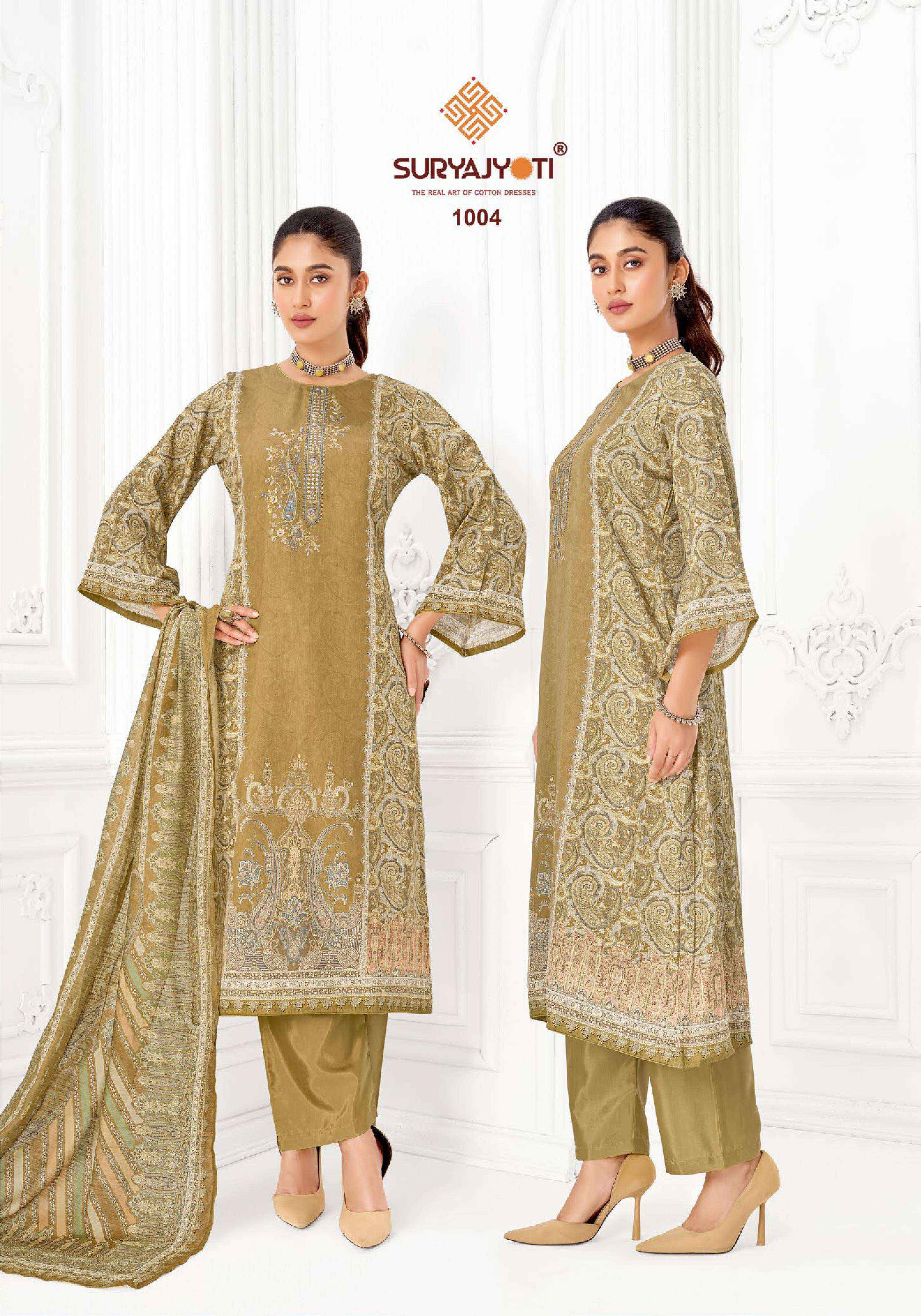 Suryajyoti Namita Vol-1 Jam Satin Dress Material (6 pcs Catalogue)