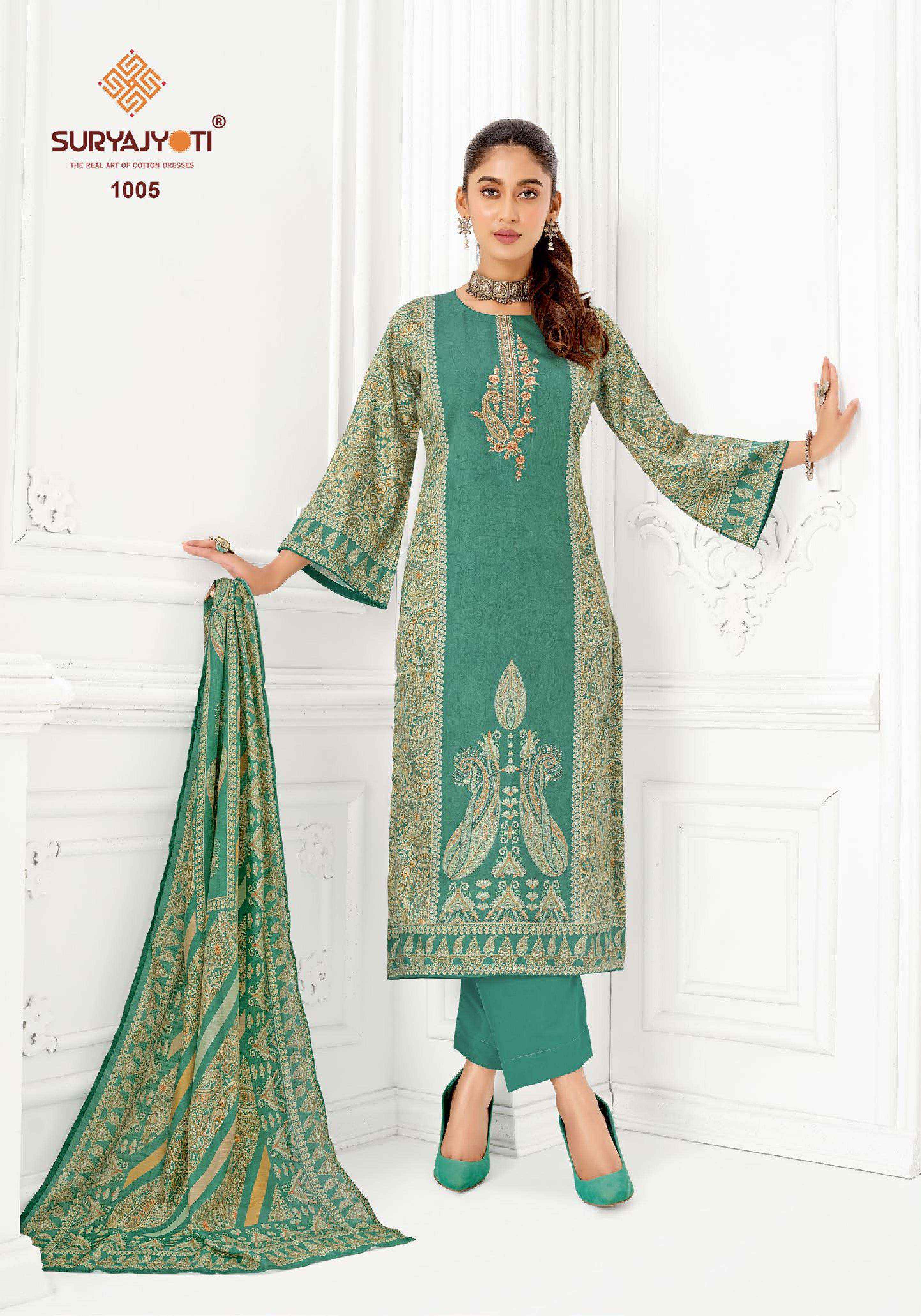 Suryajyoti Namita Vol-1 Jam Satin Dress Material (6 pcs Catalogue)