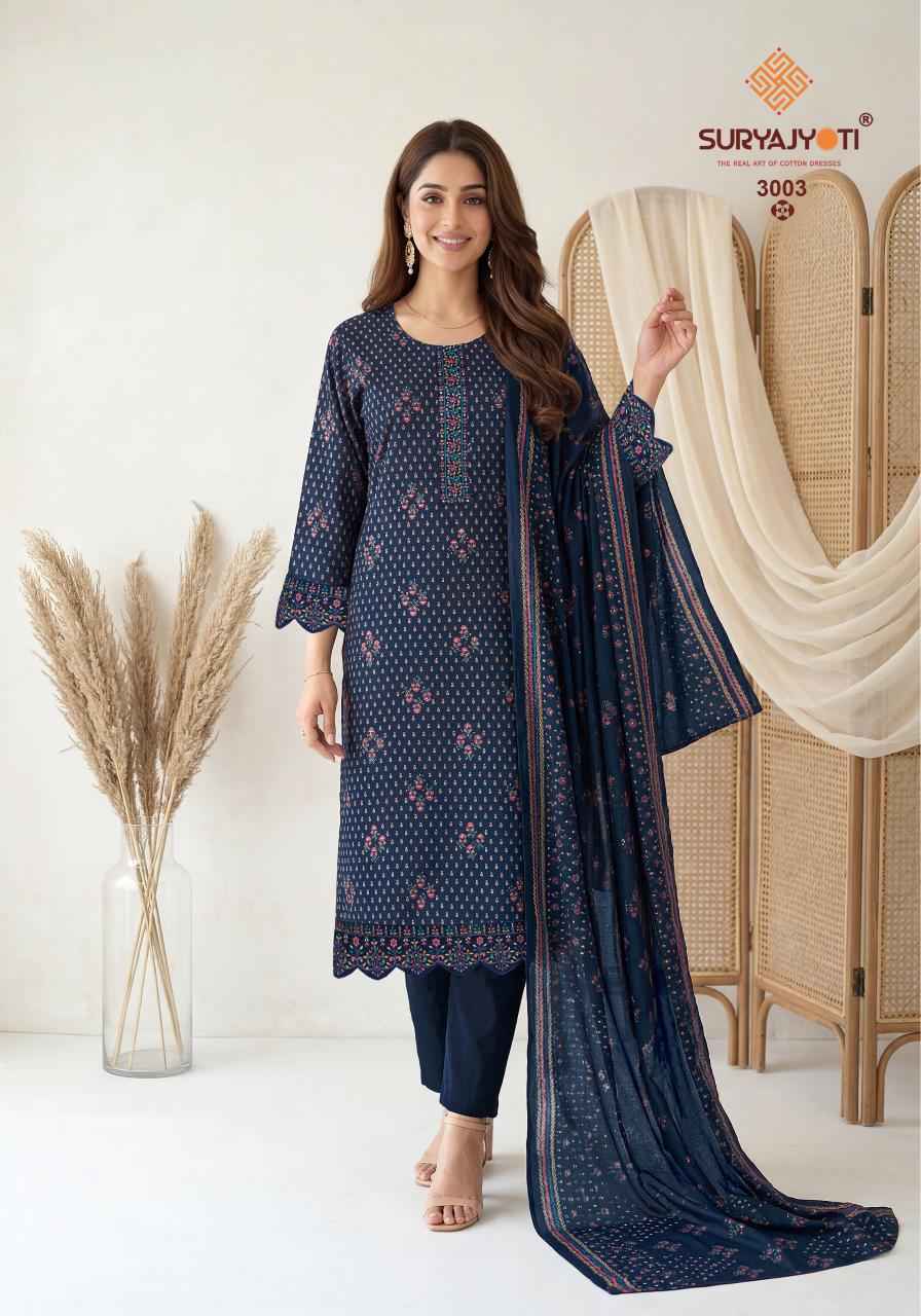 Suryajyoti Pariza Advance Vol-3 Readymade Cotton Dress (8 pcs Catalogue)