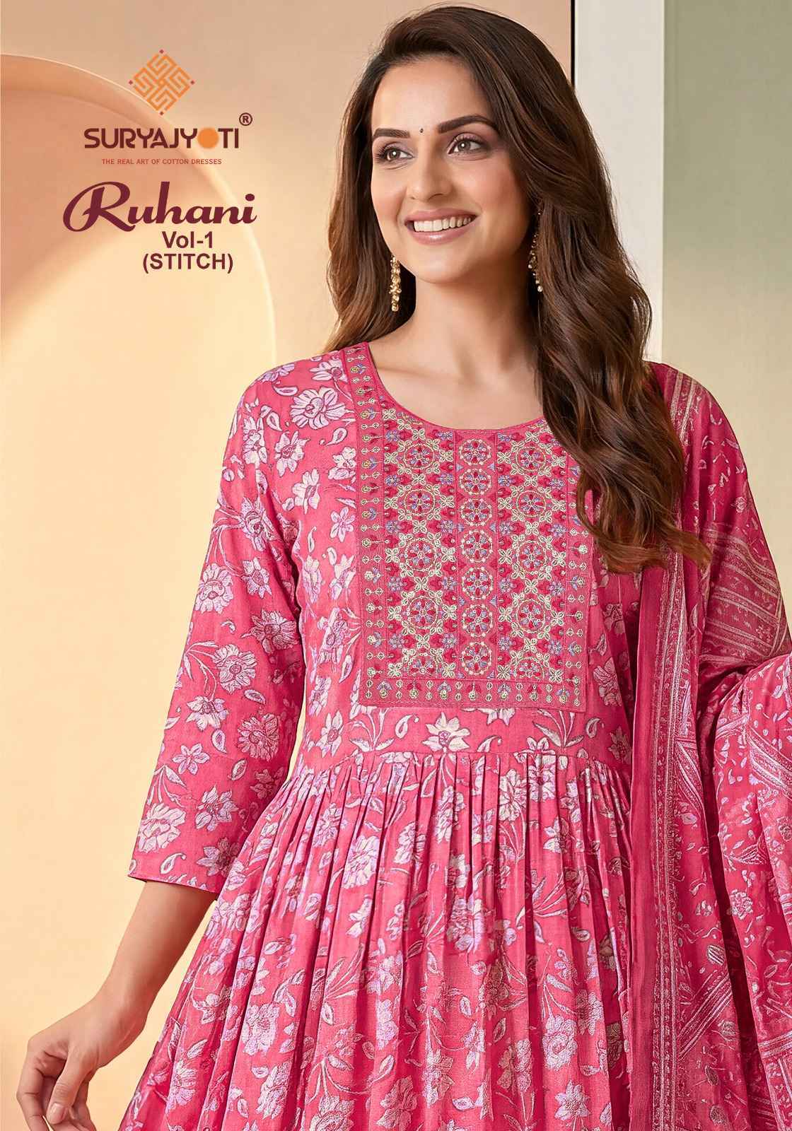 Suryajyoti Ruhani Vol-1 Readymade Rayon Dress (10 pcs Catalogue)