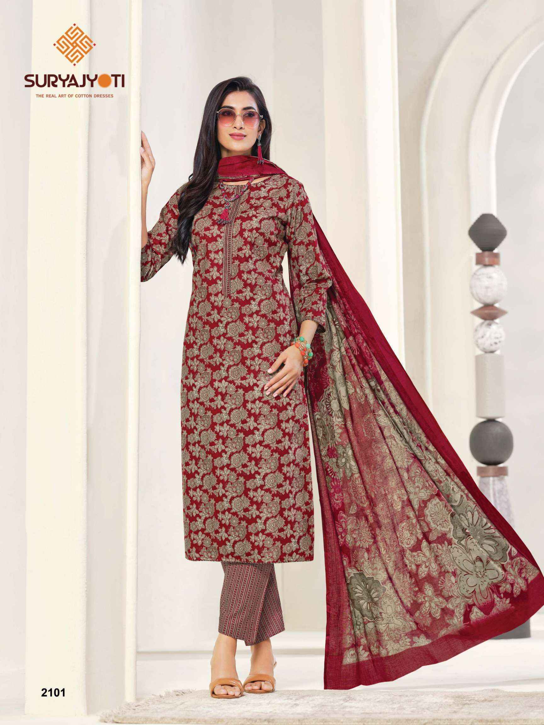 Suryajyoti Zion Cotton Vol-21 Readymade Cotton Dress (16 pcs Catalogue)