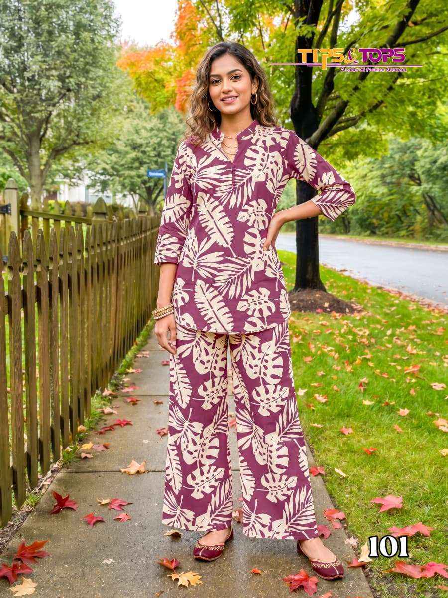 Tips & Tops Fashion Beats Vol-17 Reyon Co ord Set (6 pcs Catalogue)