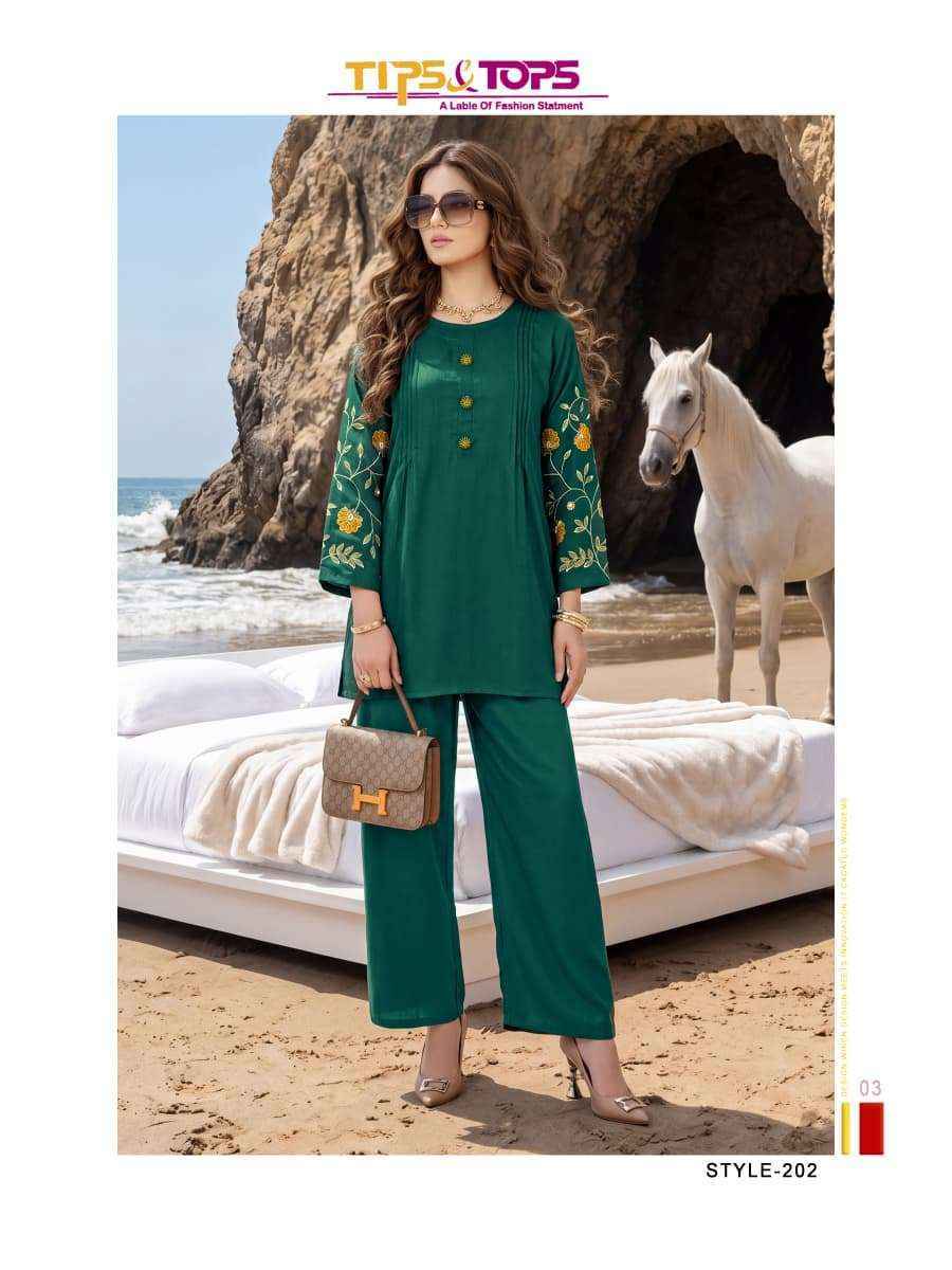 Tips & Tops Honey Vol-2 Reyon Co ord Set (6 pcs Catalogue)