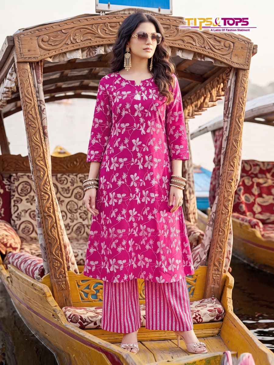 Tips & Tops Mannat Rayon Kurti With Plazzo (6 pcs Catalogue)