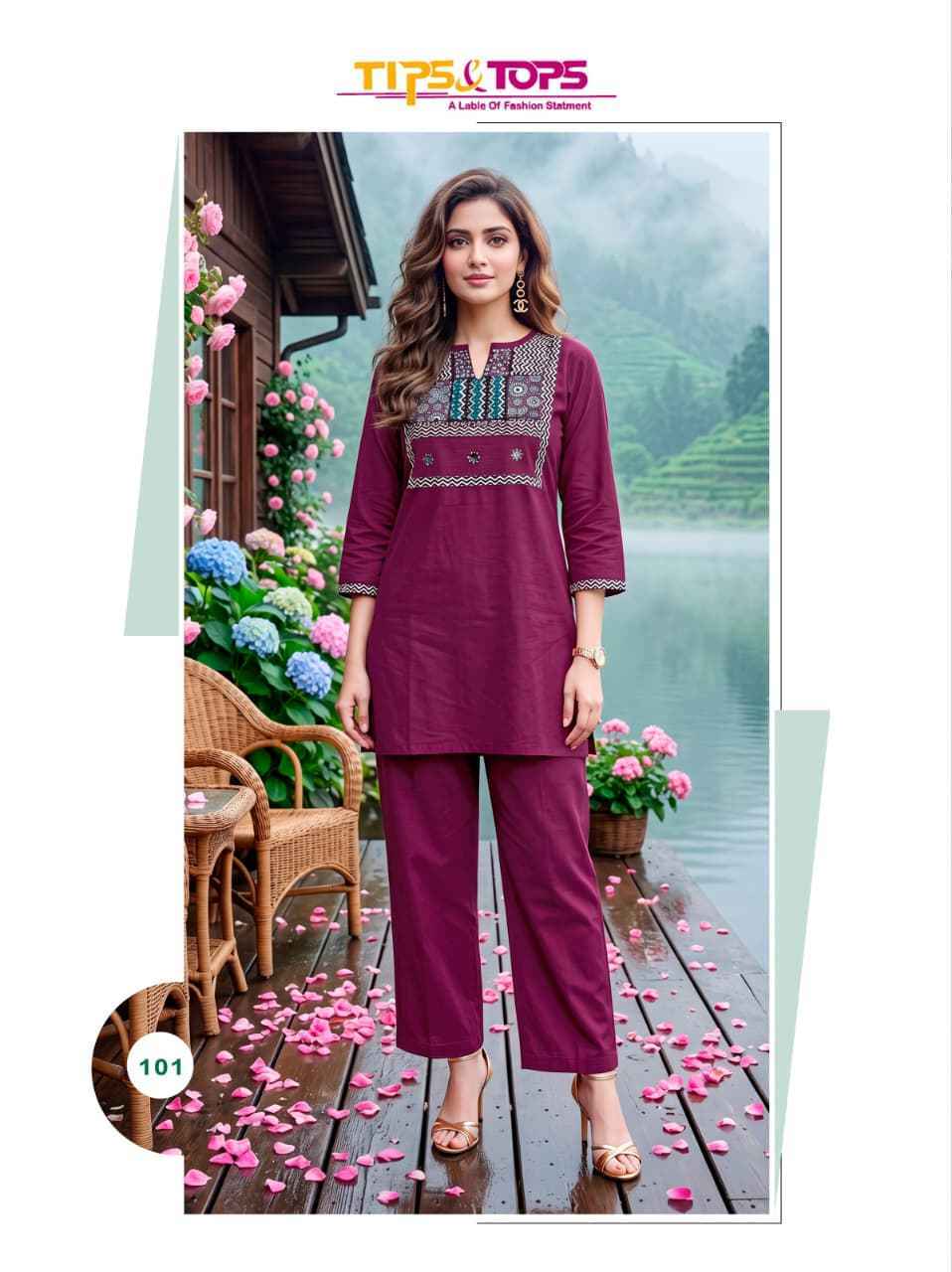 Tips & Tops Senorita Dhabu Cotton Co ord Set (4 pcs Catalogue)