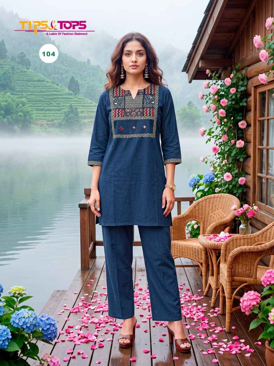 Tips & Tops Senorita Dhabu Cotton Co ord Set (4 pcs Catalogue)