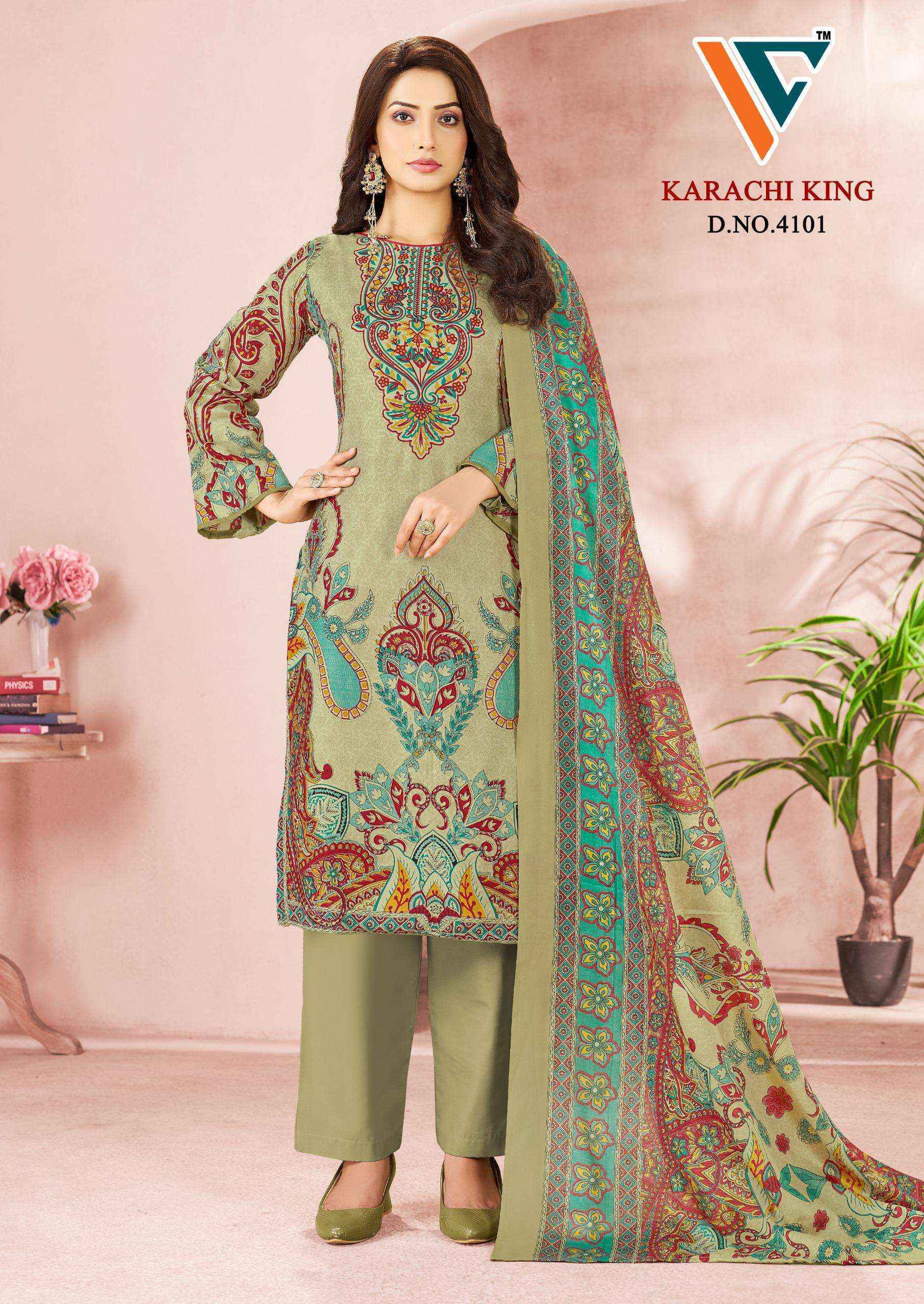 Vandana Creation Karachi King Vol-41 Cotton Dress Material (8 pcs Catalogue)