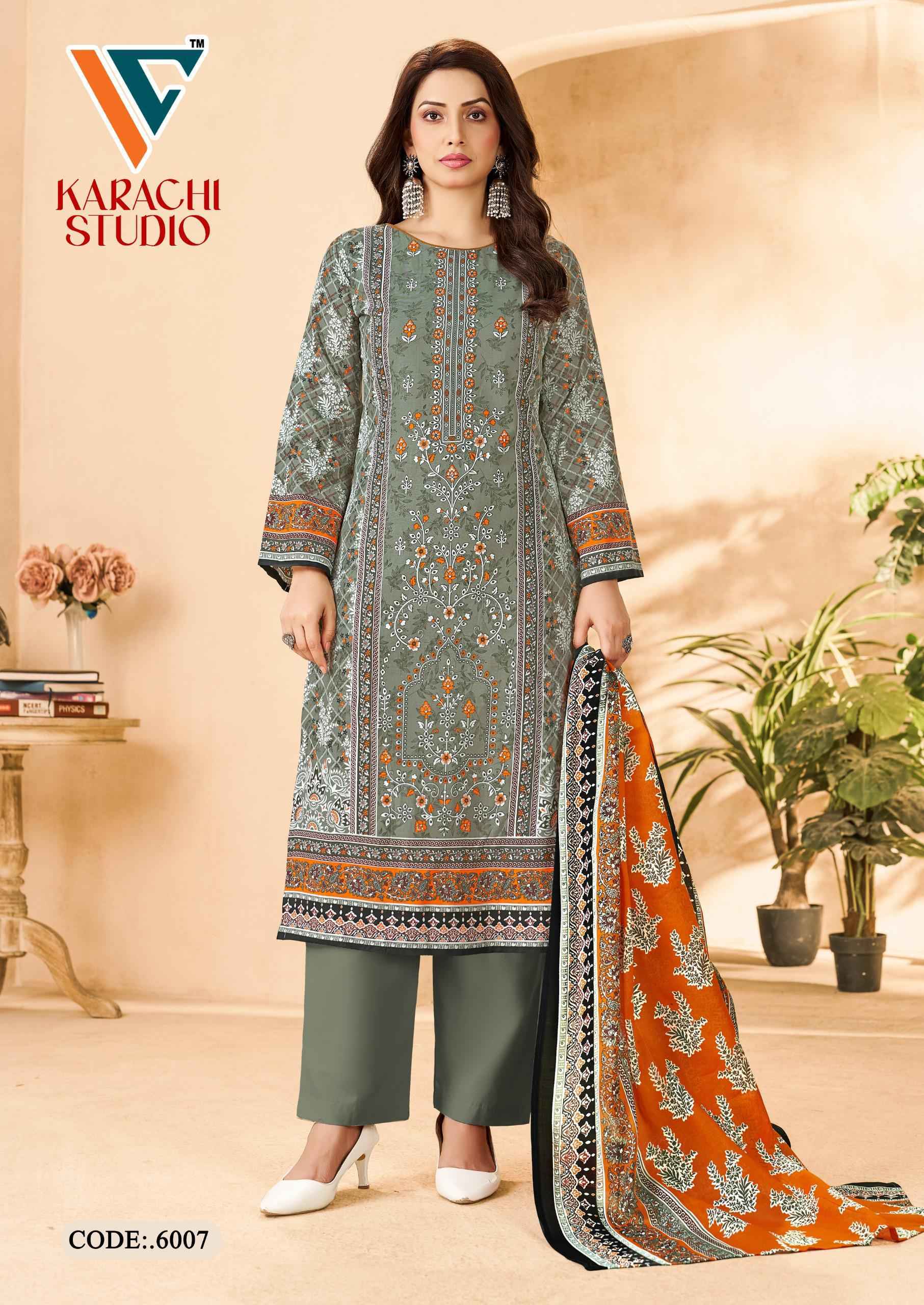 Vandana Creation Karachi Studio Vol-6 Cotton Dress Material (8 pcs Catalogue)