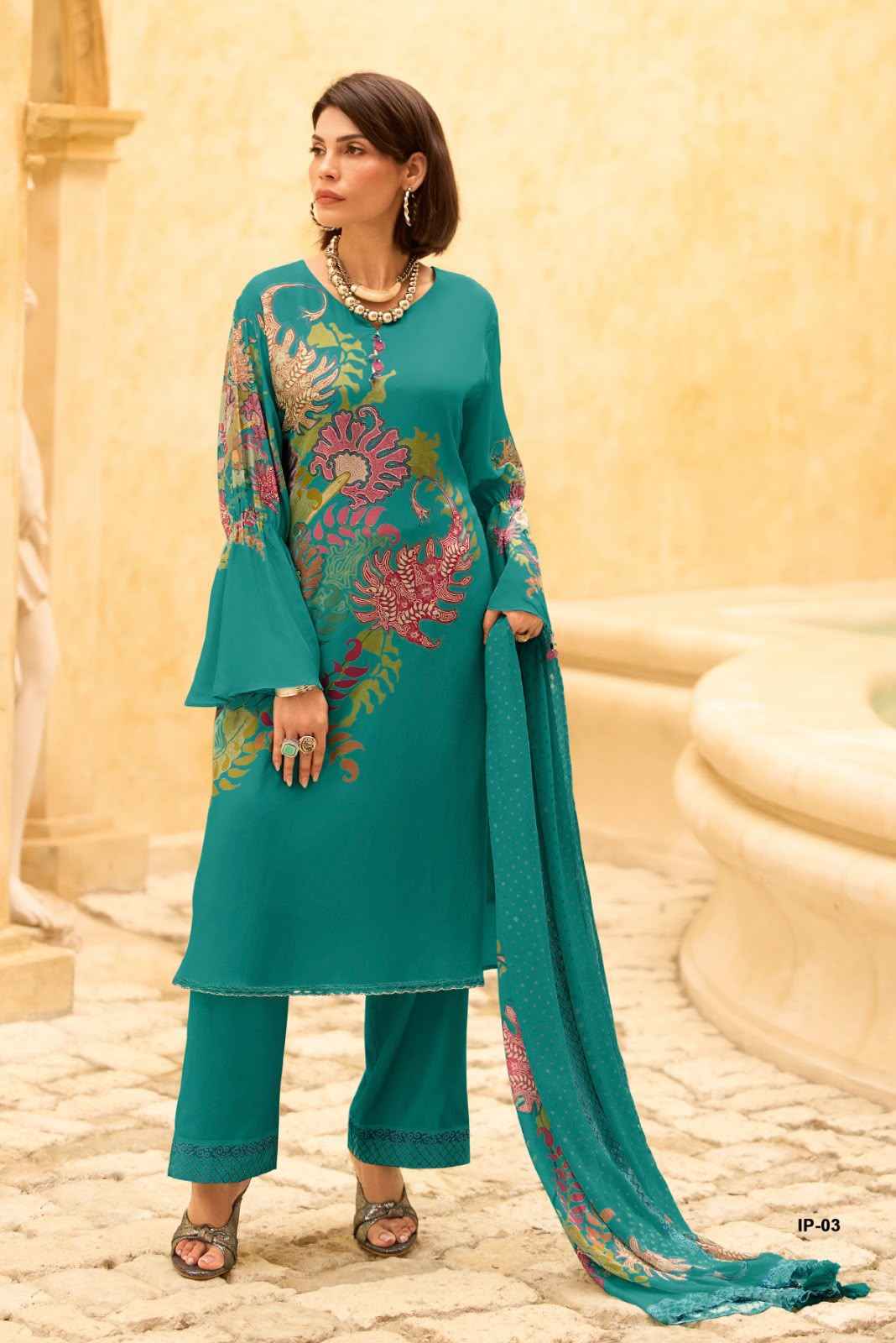 Varshaa Imprint Viscose Dress Material (3 pcs Catalogue)