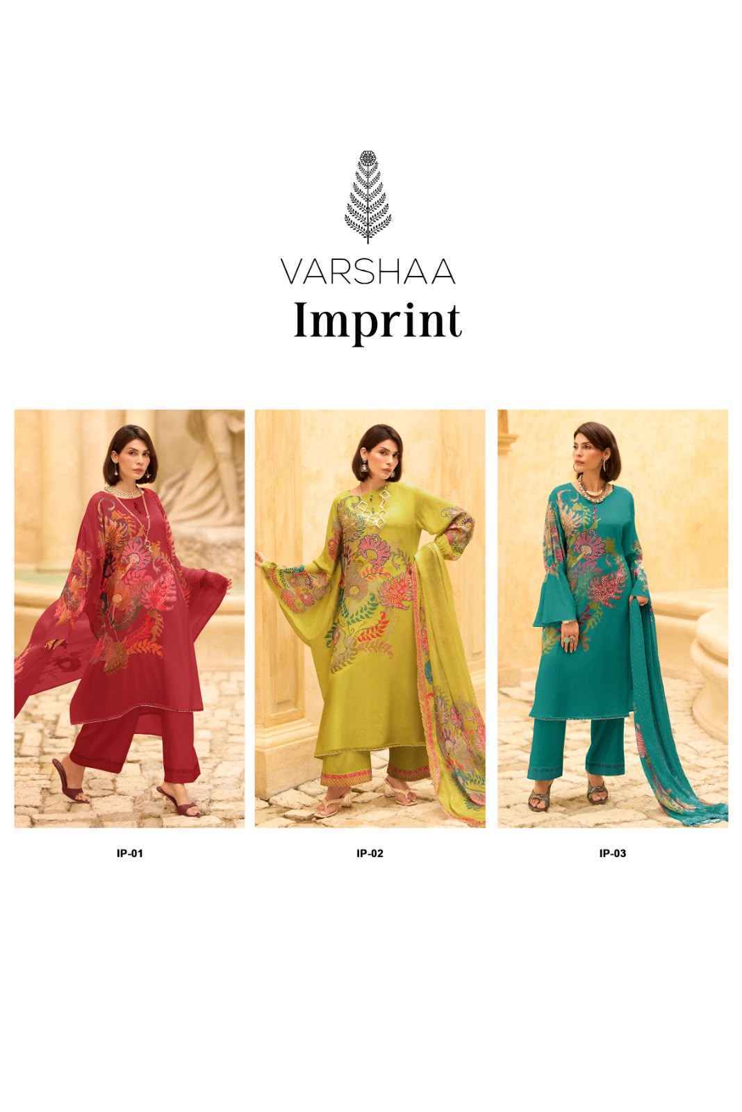 Varshaa Imprint Viscose Dress Material (3 pcs Catalogue)