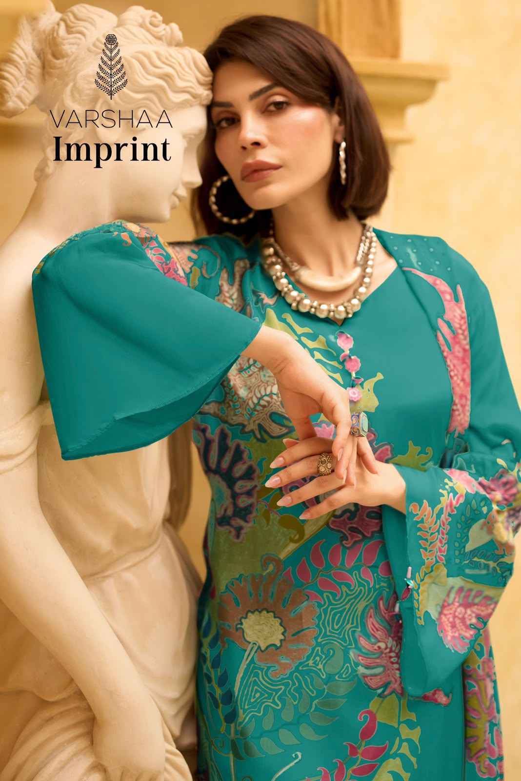 Varshaa Imprint Viscose Dress Material (3 pcs Catalogue)