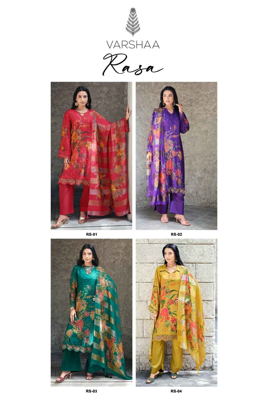 Varshaa Rasa Viscose Dress Material (4 pcs Catalogue)