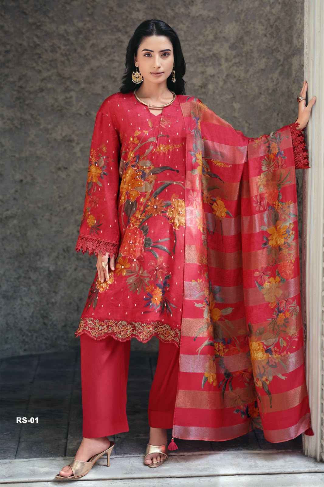 Varshaa Rasa Viscose Dress Material (4 pcs Catalogue)