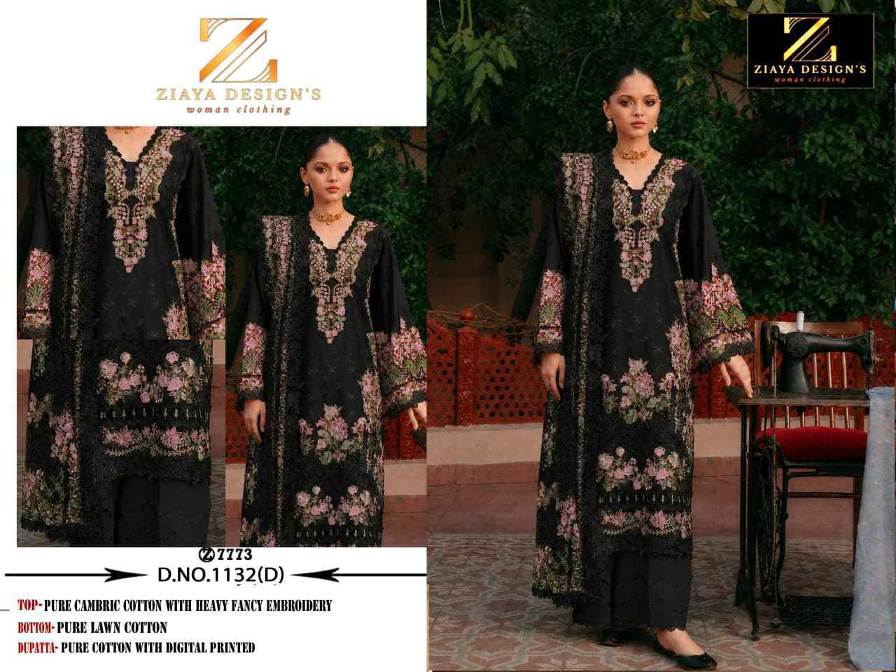 Ziaya Design D No-1132 Cambric Cotton Dress Material (4 Pc Catalouge)