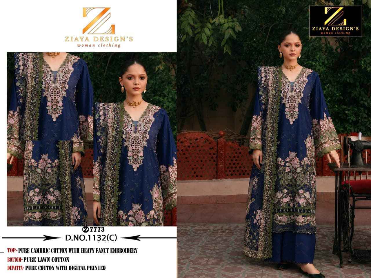 Ziaya Design D No-1132 Cambric Cotton Dress Material (4 Pc Catalouge)