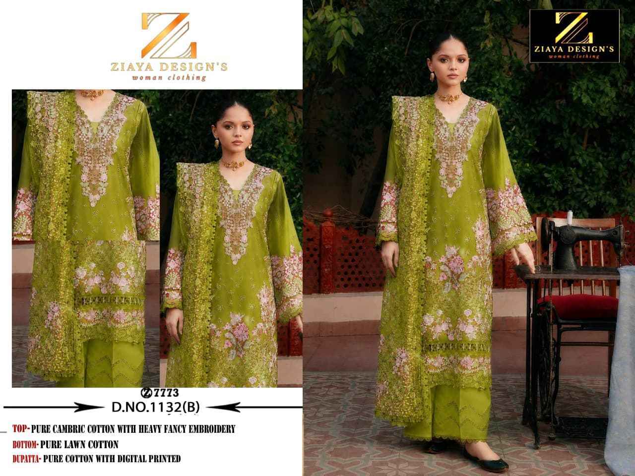 Ziaya Design D No-1132 Cambric Cotton Dress Material (4 Pc Catalouge)