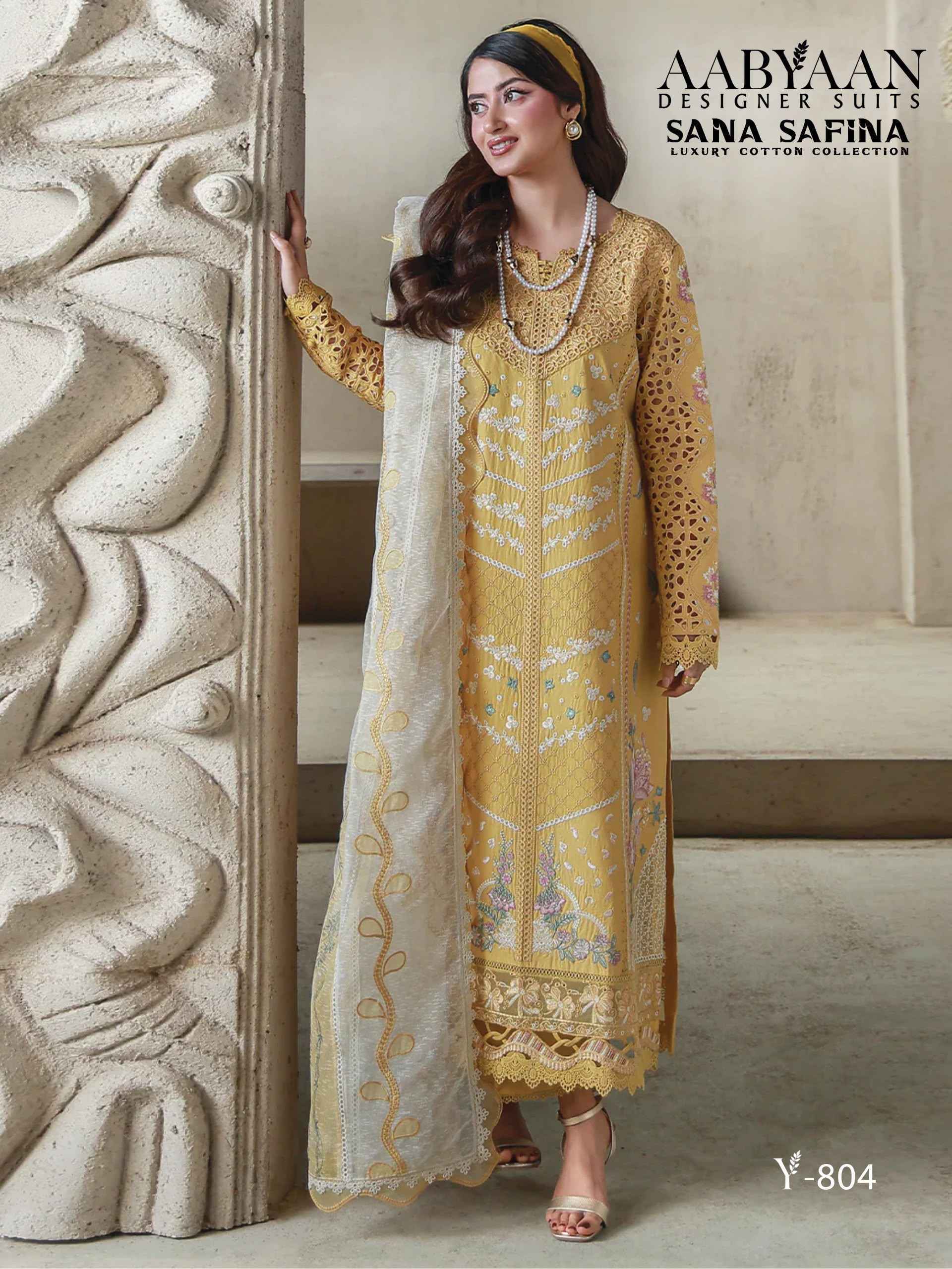 Aabyaan Sana Safina Vol 8 Cotton Dress Material 6 pcs Catalogue