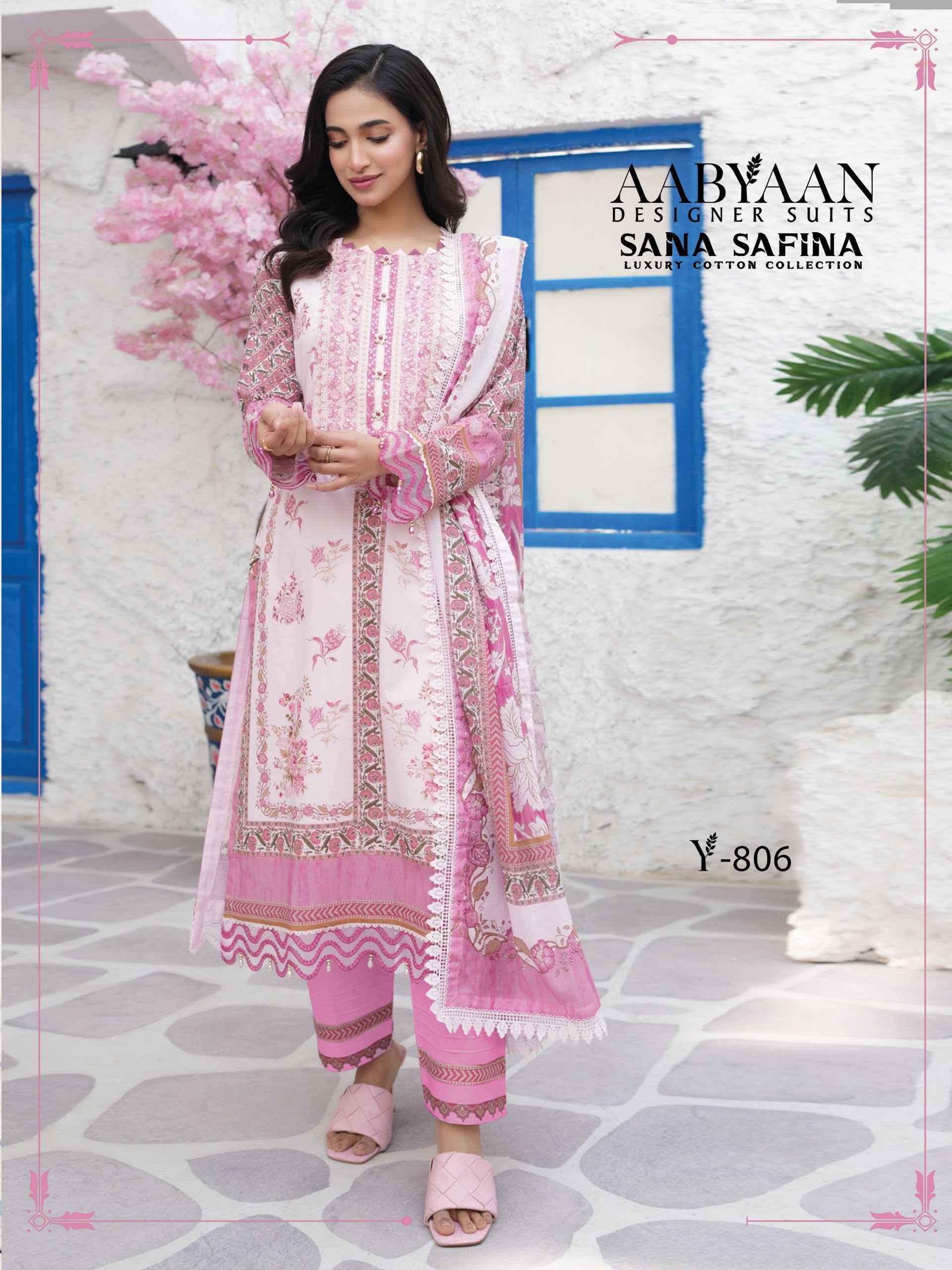 Aabyaan Sana Safina Vol 8 Cotton Dress Material 6 pcs Catalogue