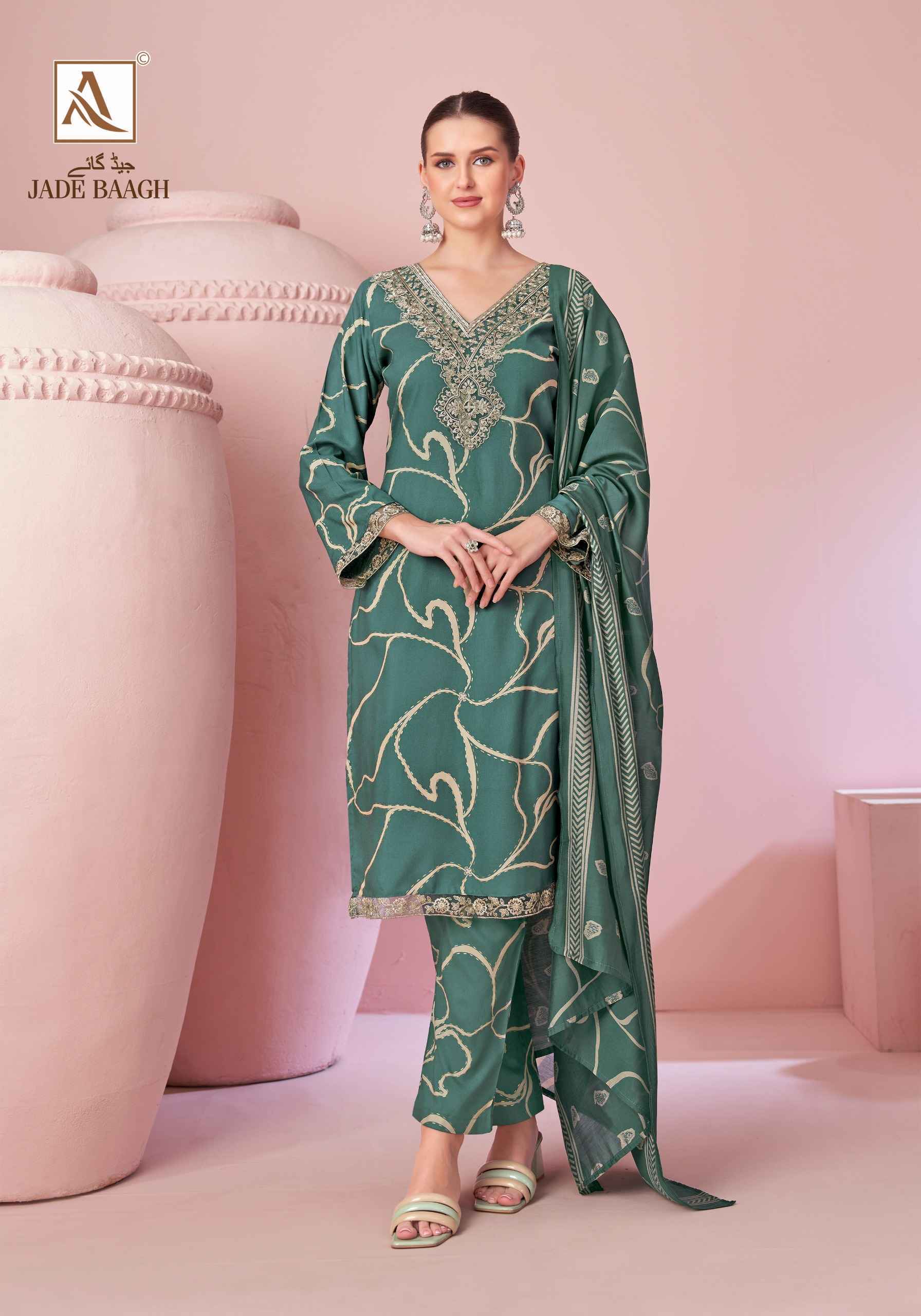 Alok Jade Bagh Viscose Reyon Dress Material 6 pcs Catalogue
