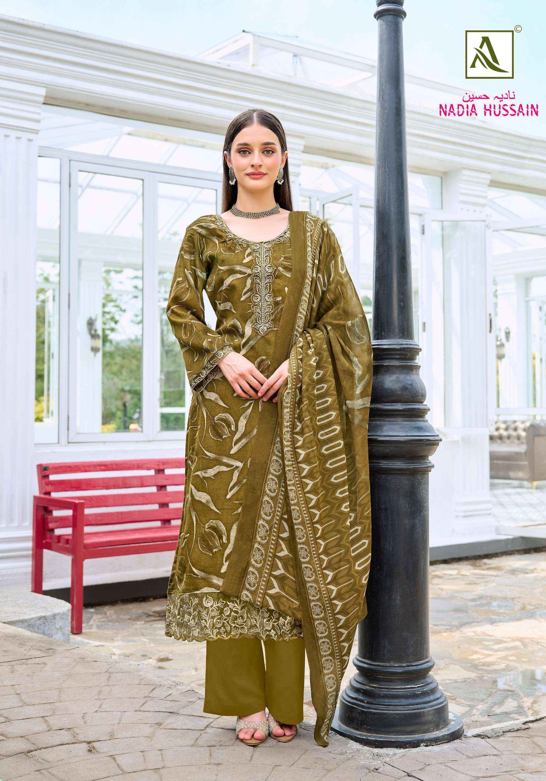 Alok Nadia Hussain Jam Cotton Dress Material 4 pcs Catalogue