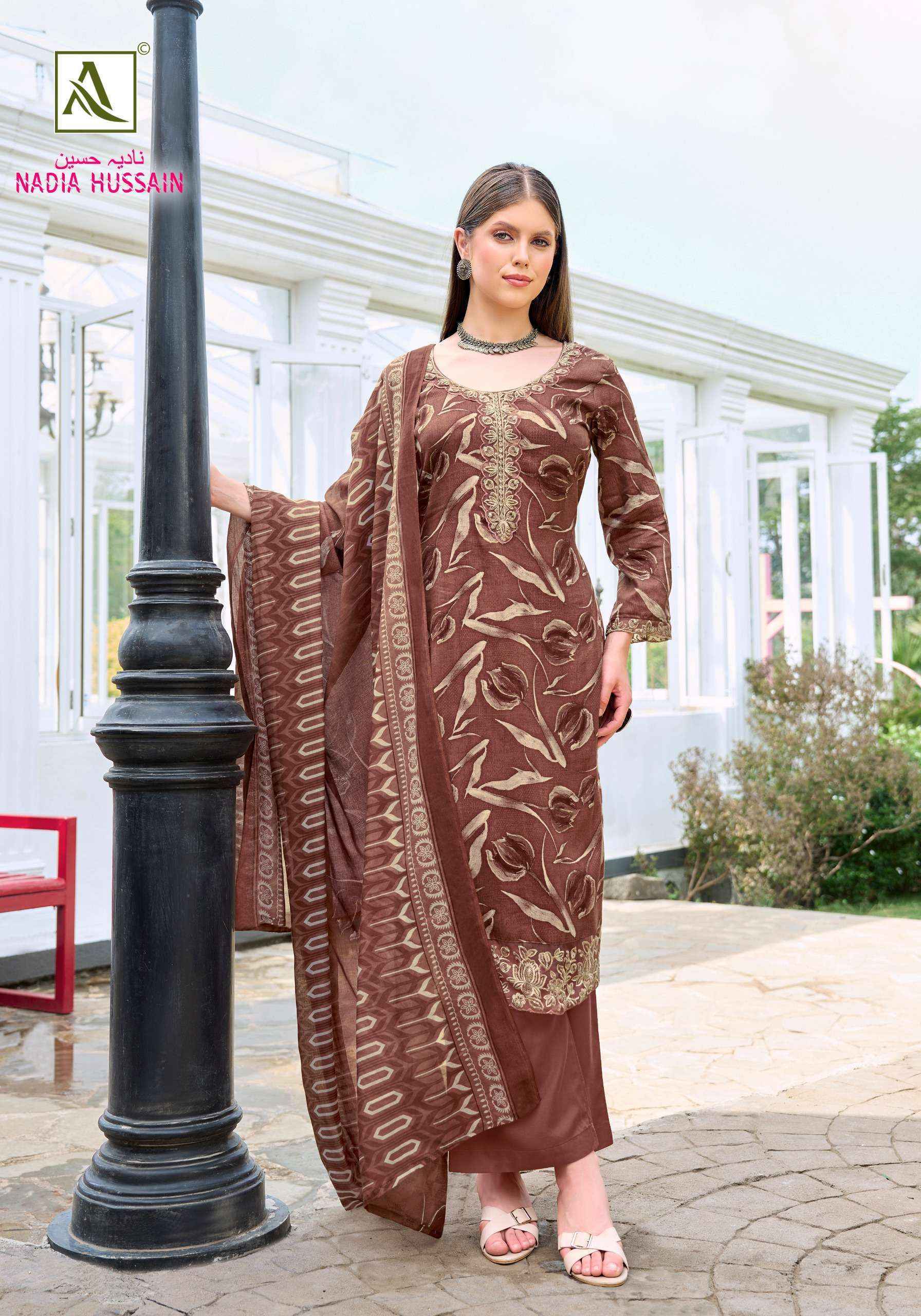 Alok Nadia Hussain Jam Cotton Dress Material 4 pcs Catalogue