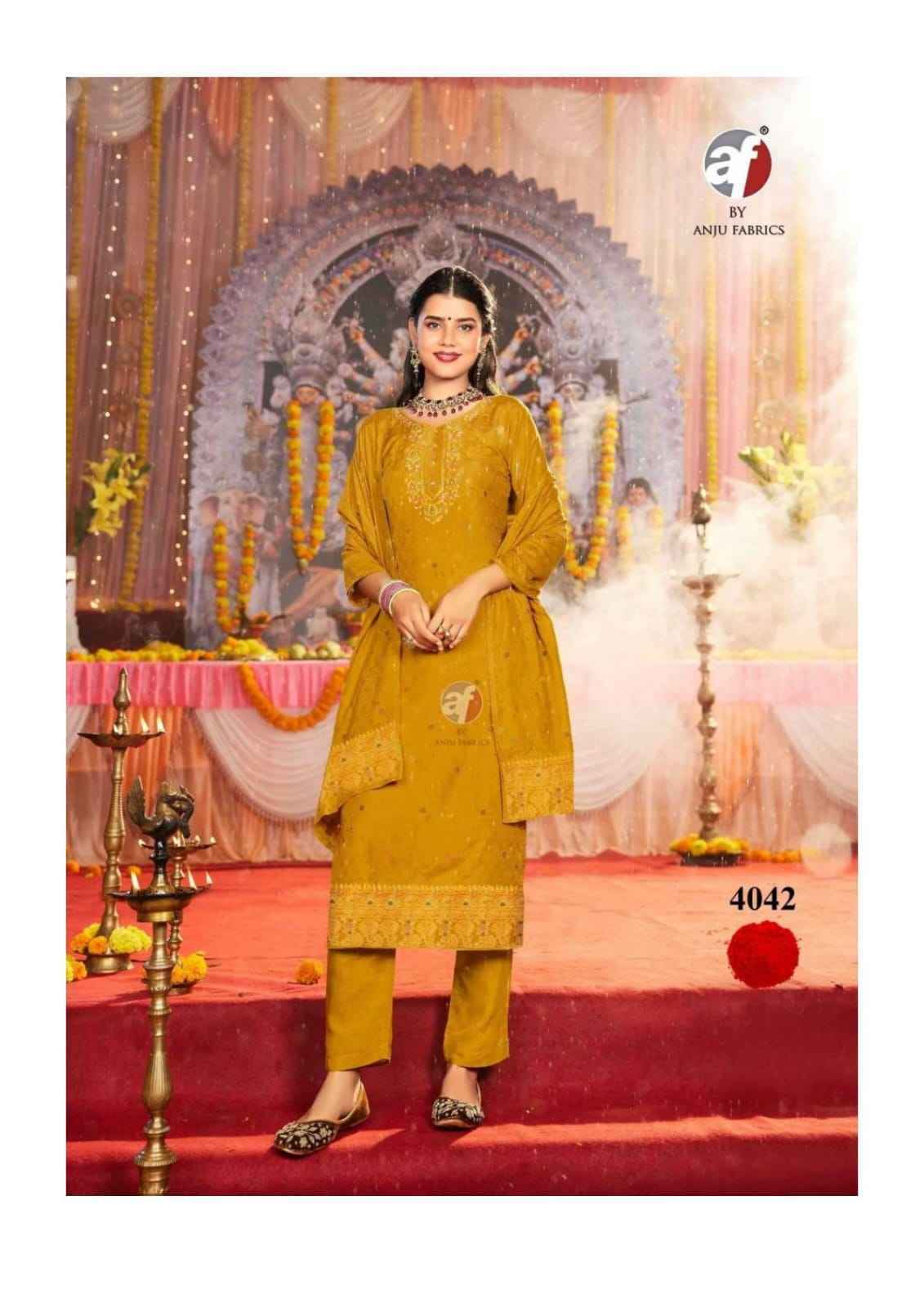 Anju Fabrics Palki Vol-4 Muslin Readymade Suit (6 pcs Catalogue)