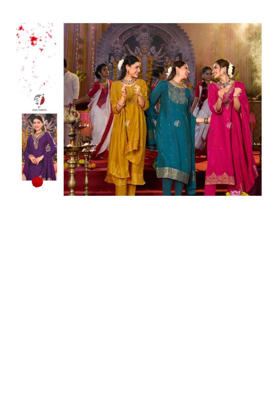 Anju Fabrics Palki Vol-4 Muslin Readymade Suit (6 pcs Catalogue)