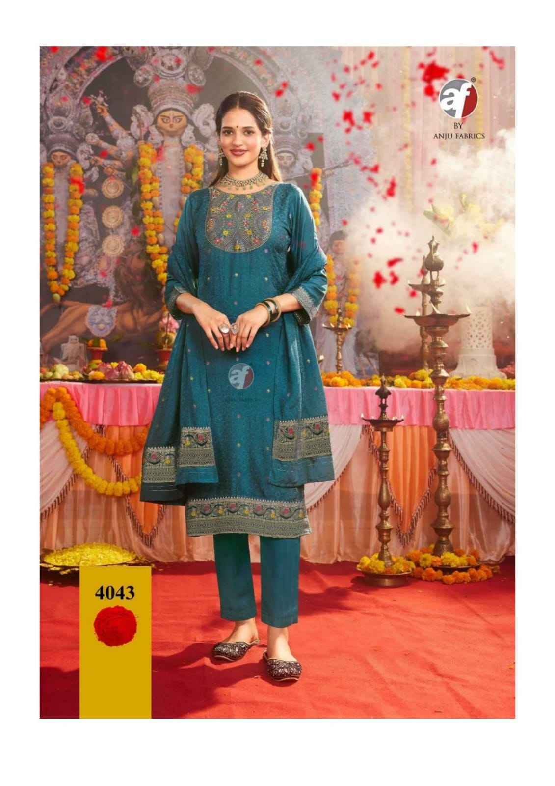 Anju Fabrics Palki Vol-4 Muslin Readymade Suit (6 pcs Catalogue)