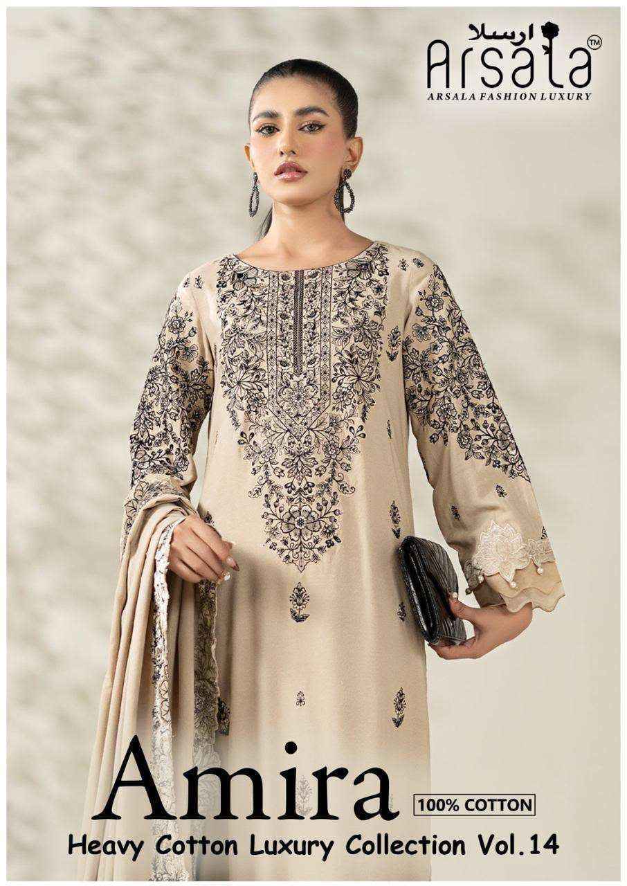 Arsala Fashion Amira Vol 14 Cotton Dress Material 6 pcs Catalogue