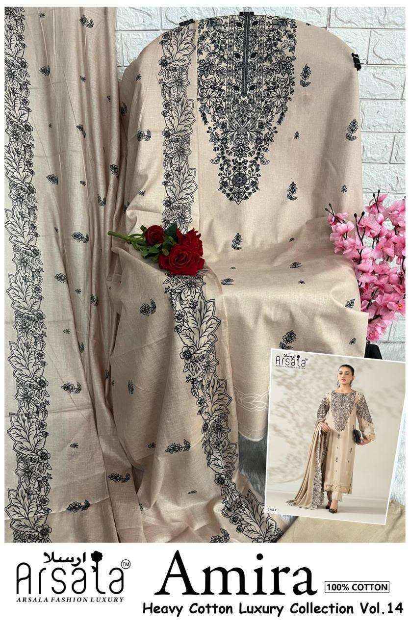 Arsala Fashion Amira Vol 14 Cotton Dress Material 6 pcs Catalogue