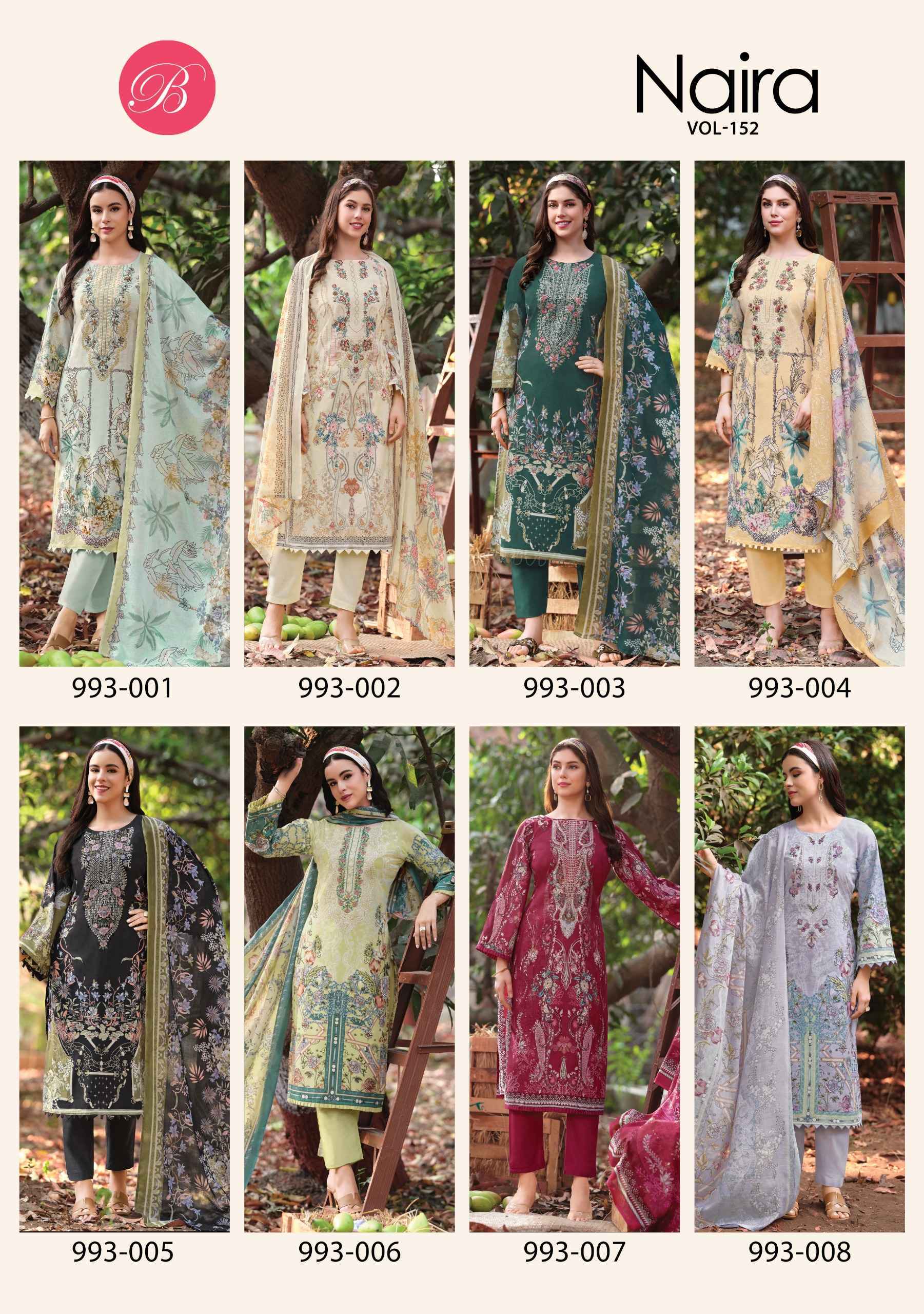 Belliza Naira Vol 152 Cotton Dress Material 8 pcs Cataloge