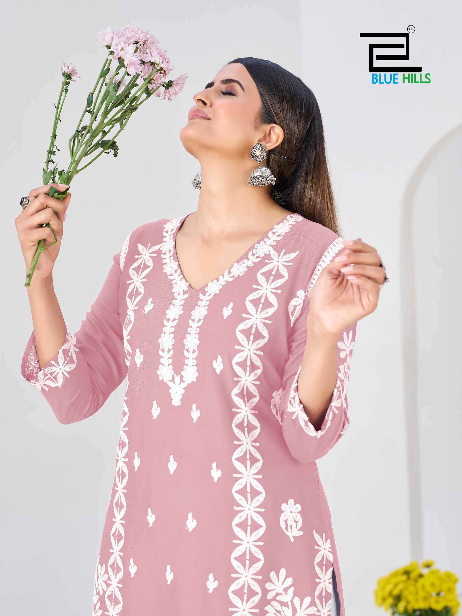 Blue Hills Messi Rayon Kurti With Plazzo (6 pcs Catalogue)
