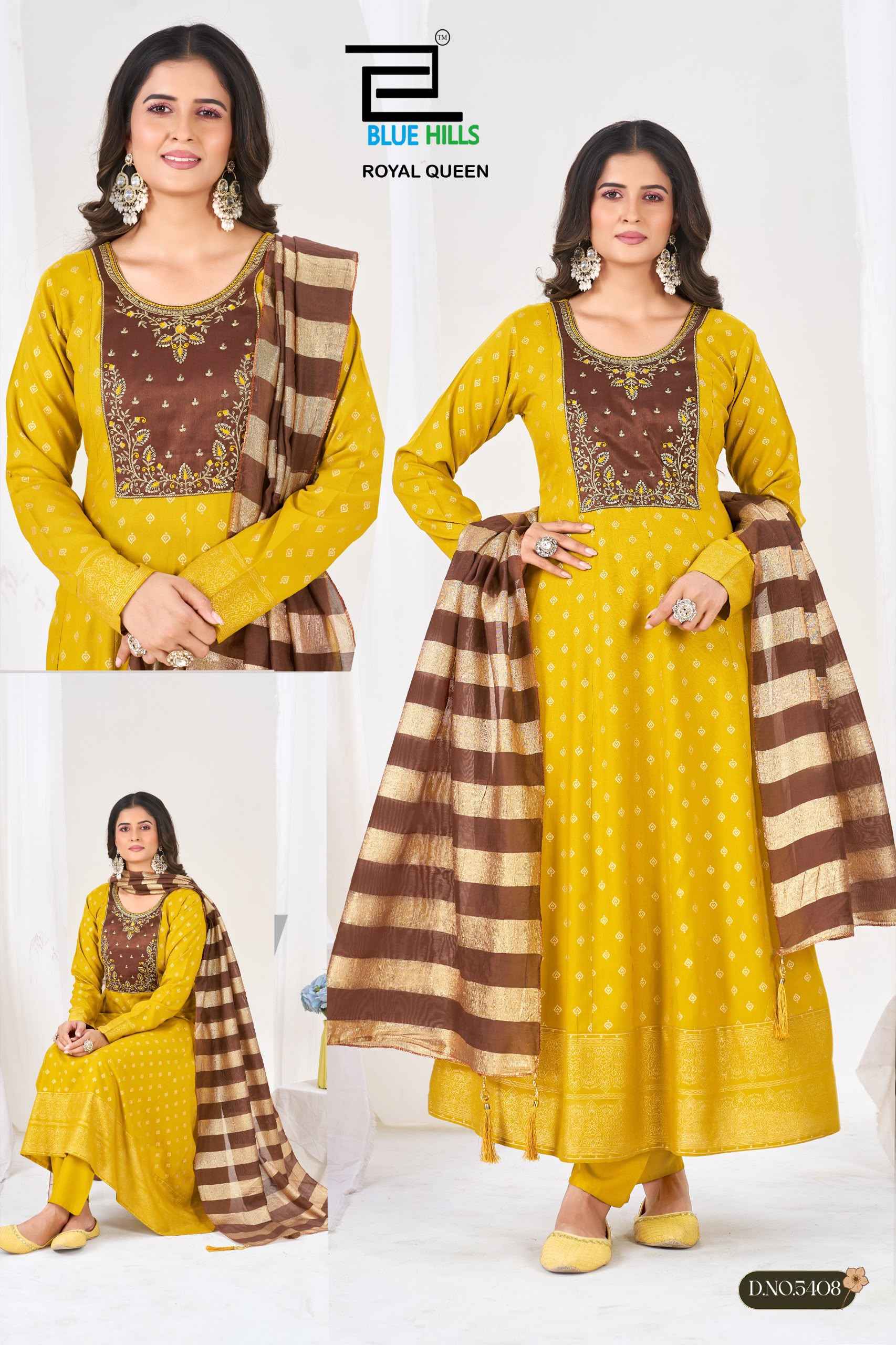 Blue Hills Royal Queen Rayon Readymade Suit (6 pcs Catalogue)