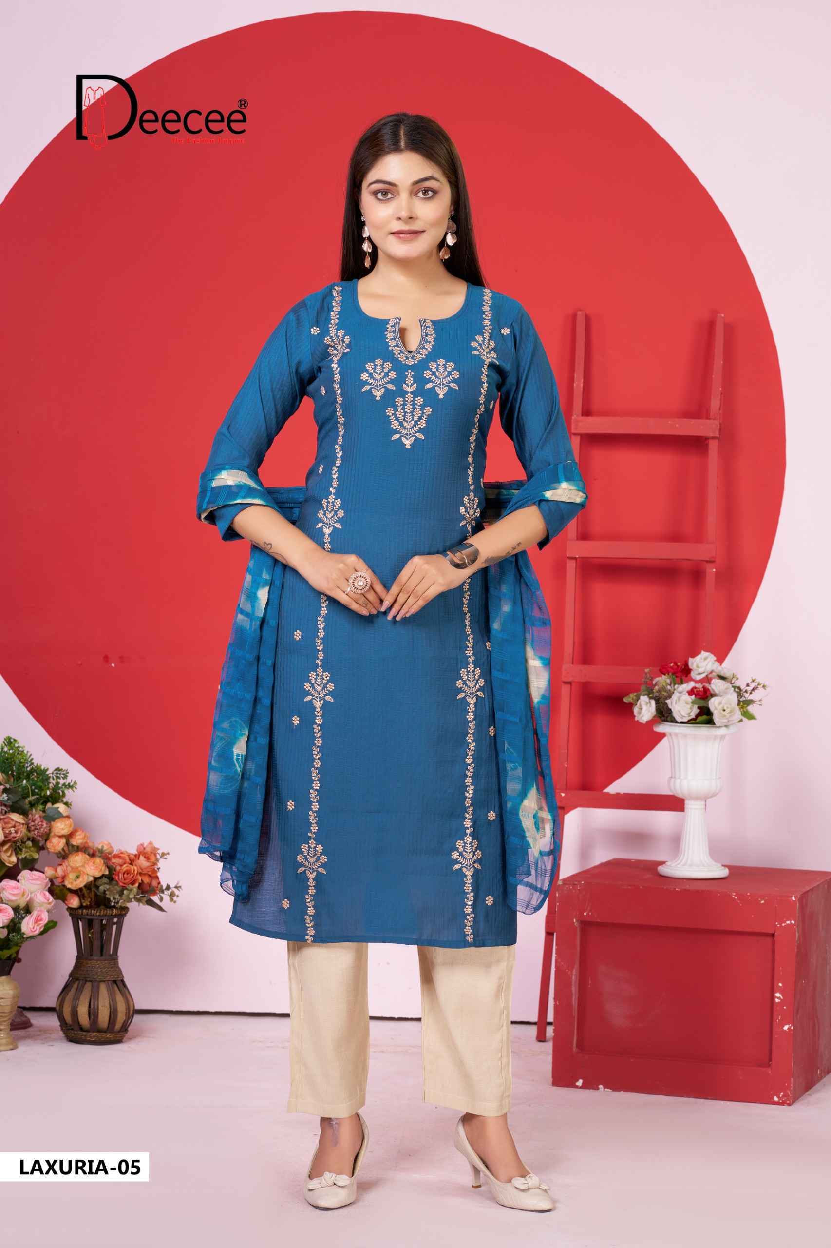 Deecee Lazuria Barlin Kurti Combo 6 Pc Catalog