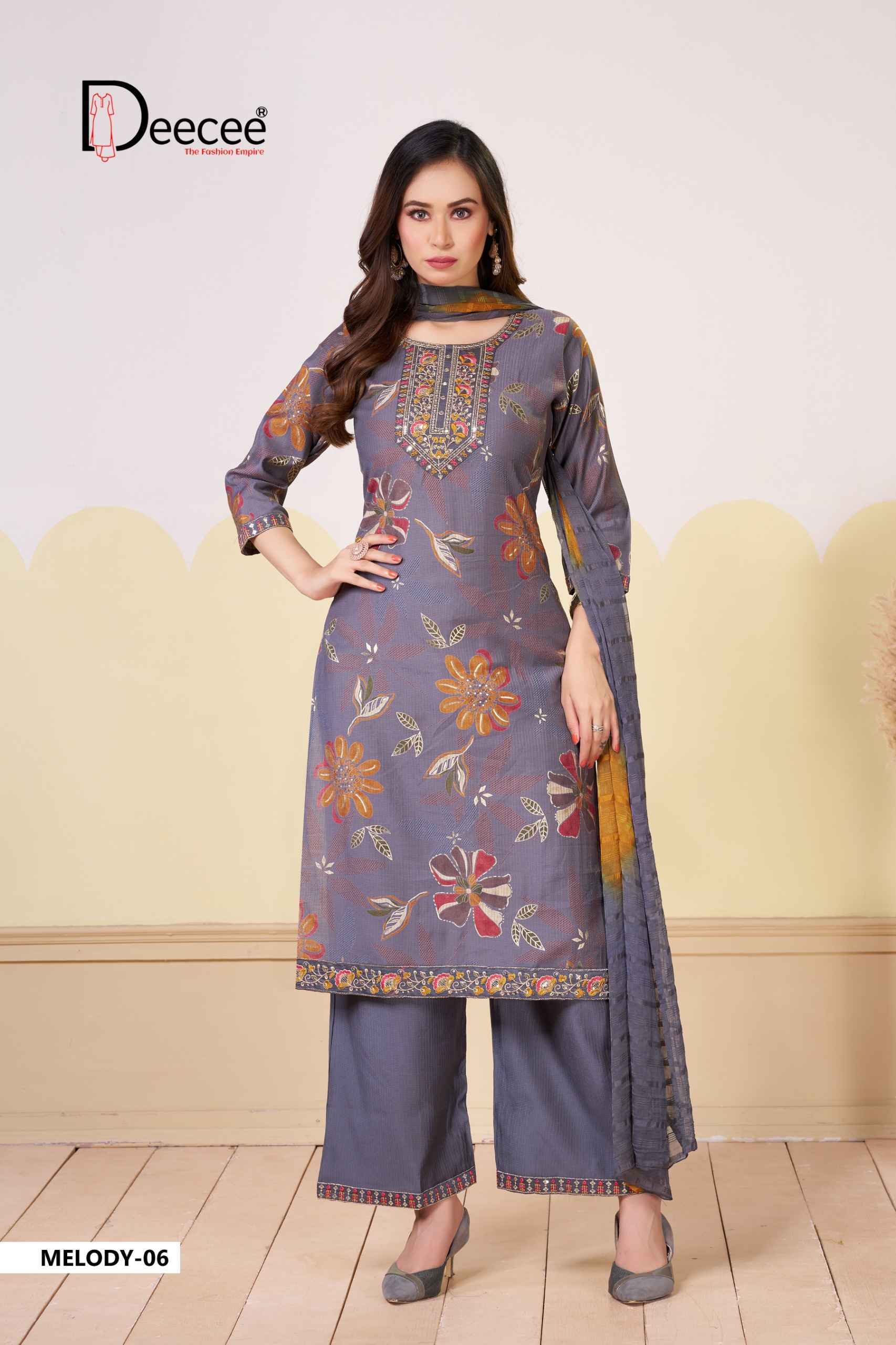 Deecee Melody Barlin Kurti Combo 6 Pc Catalog