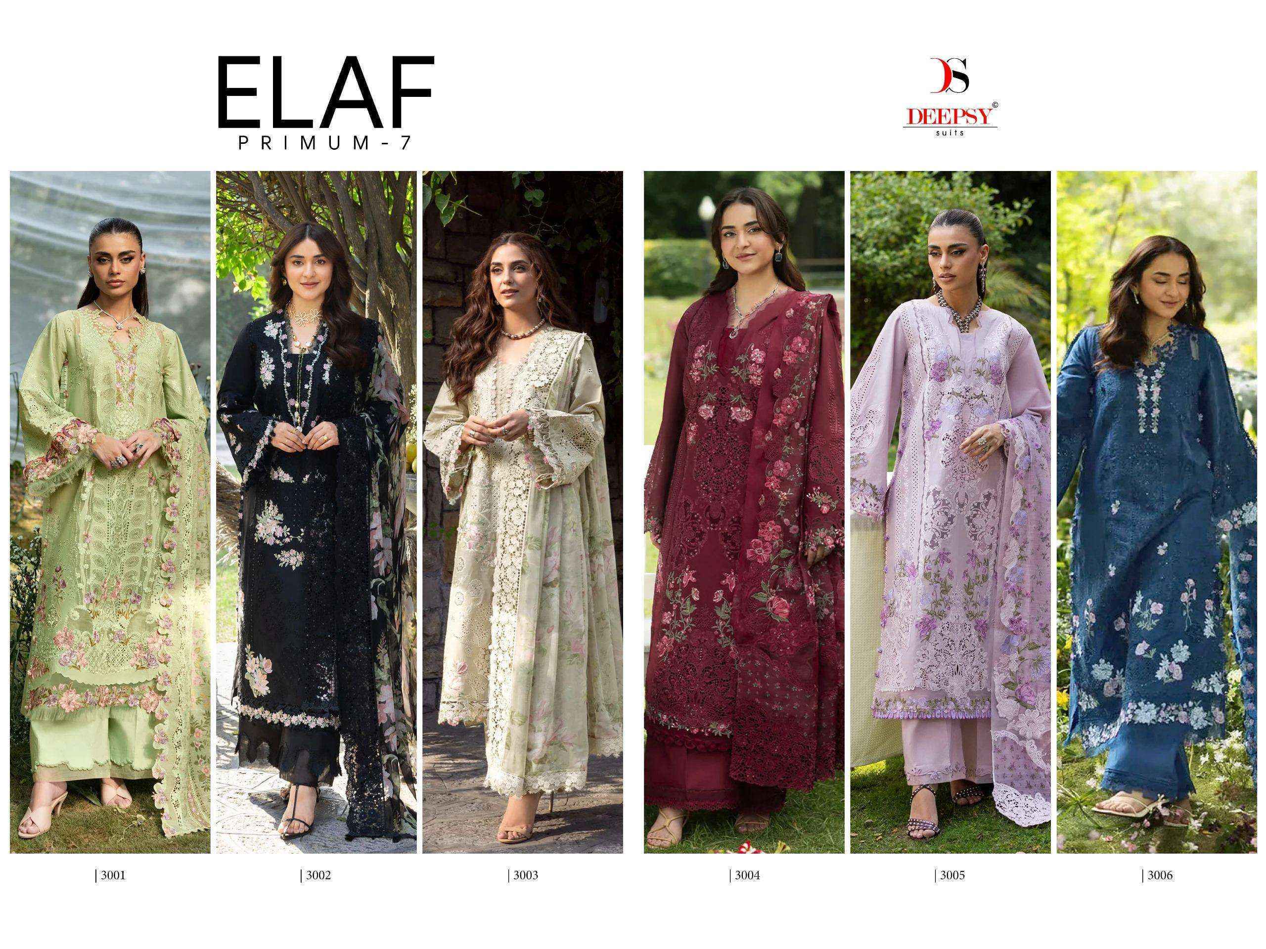Deepsy Elaf Premium Vol-7 Cotton Dress Material (6 pcs Catalogue)