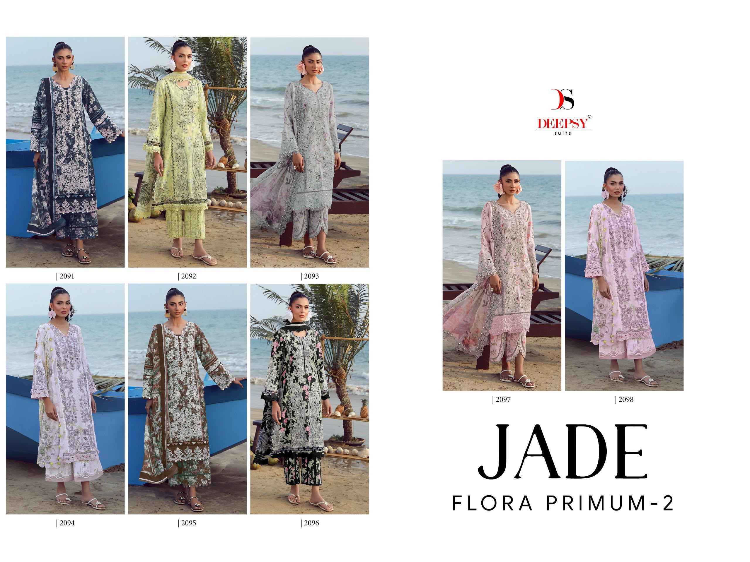 Deepsy Jade Flora Premium Vol-2 Cotton Dress Material (8 pcs Catalogue)