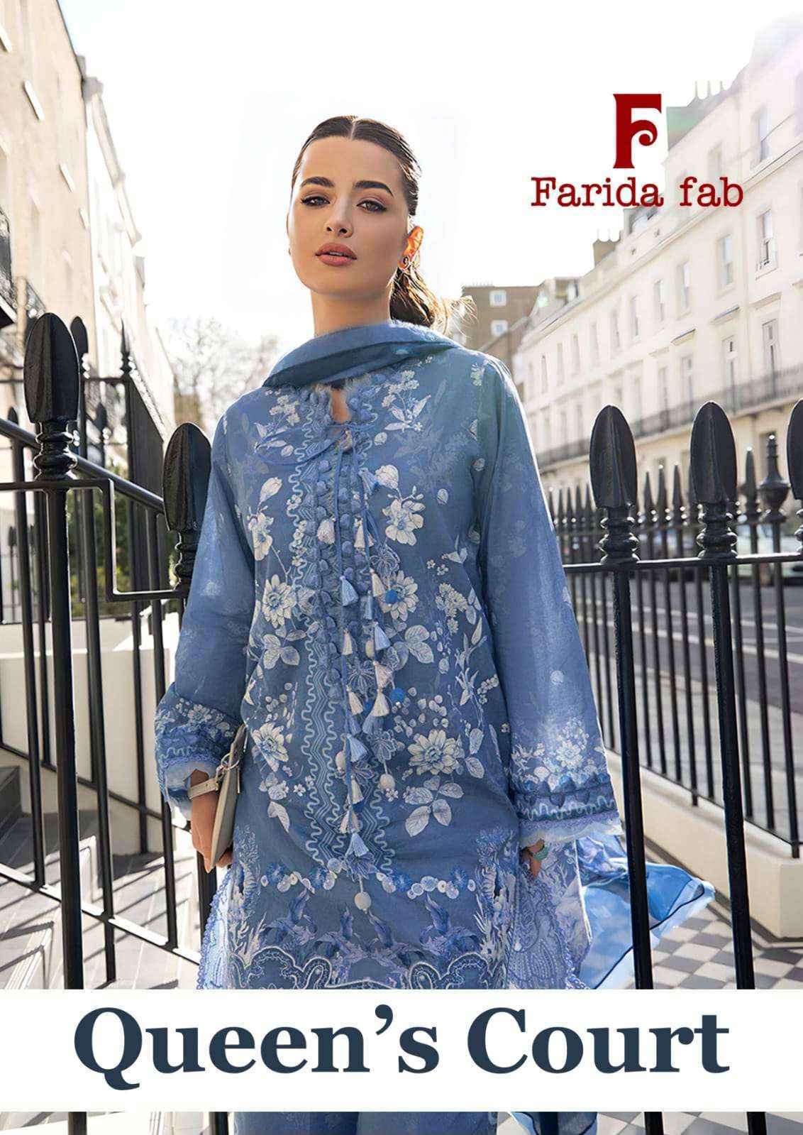 Farida Fab Queens Court Cotton Dress Material 6 pcs Catalogue