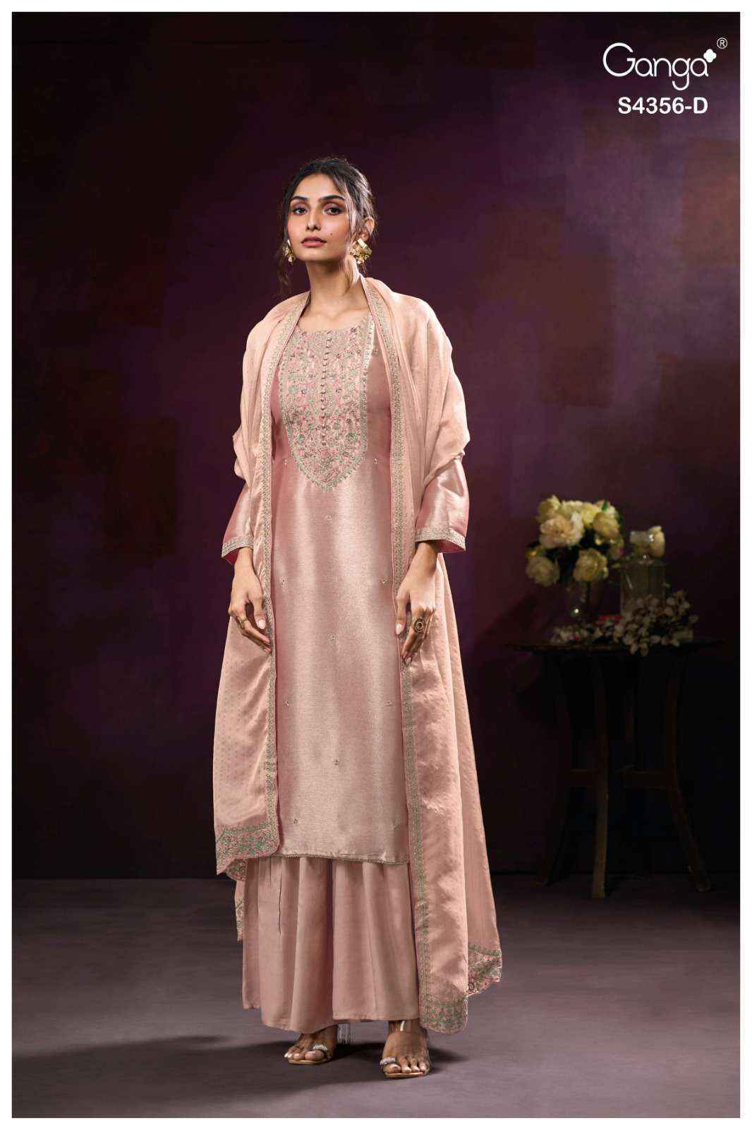 Ganga Tveya-4356 Cotton Dress Material (4 pcs Catalogue)
