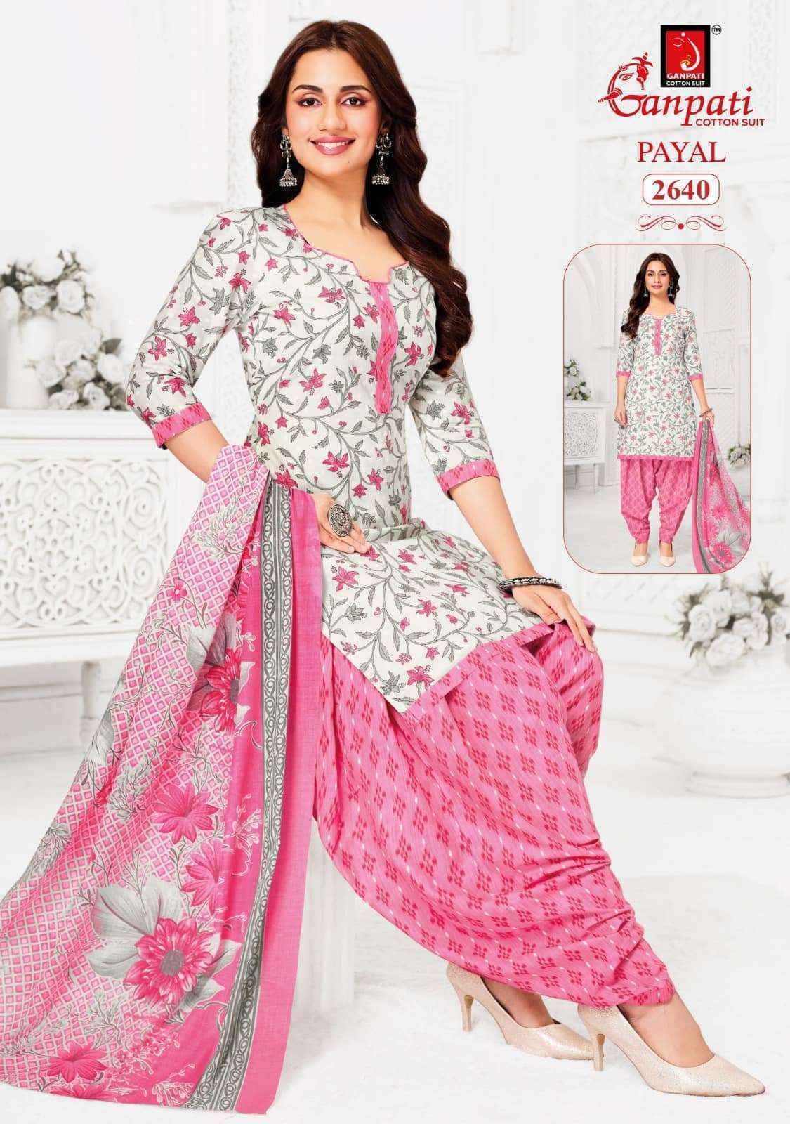 Ganpati Payal Vol 12 Cotton Dress Material 15 pcs Catalogue