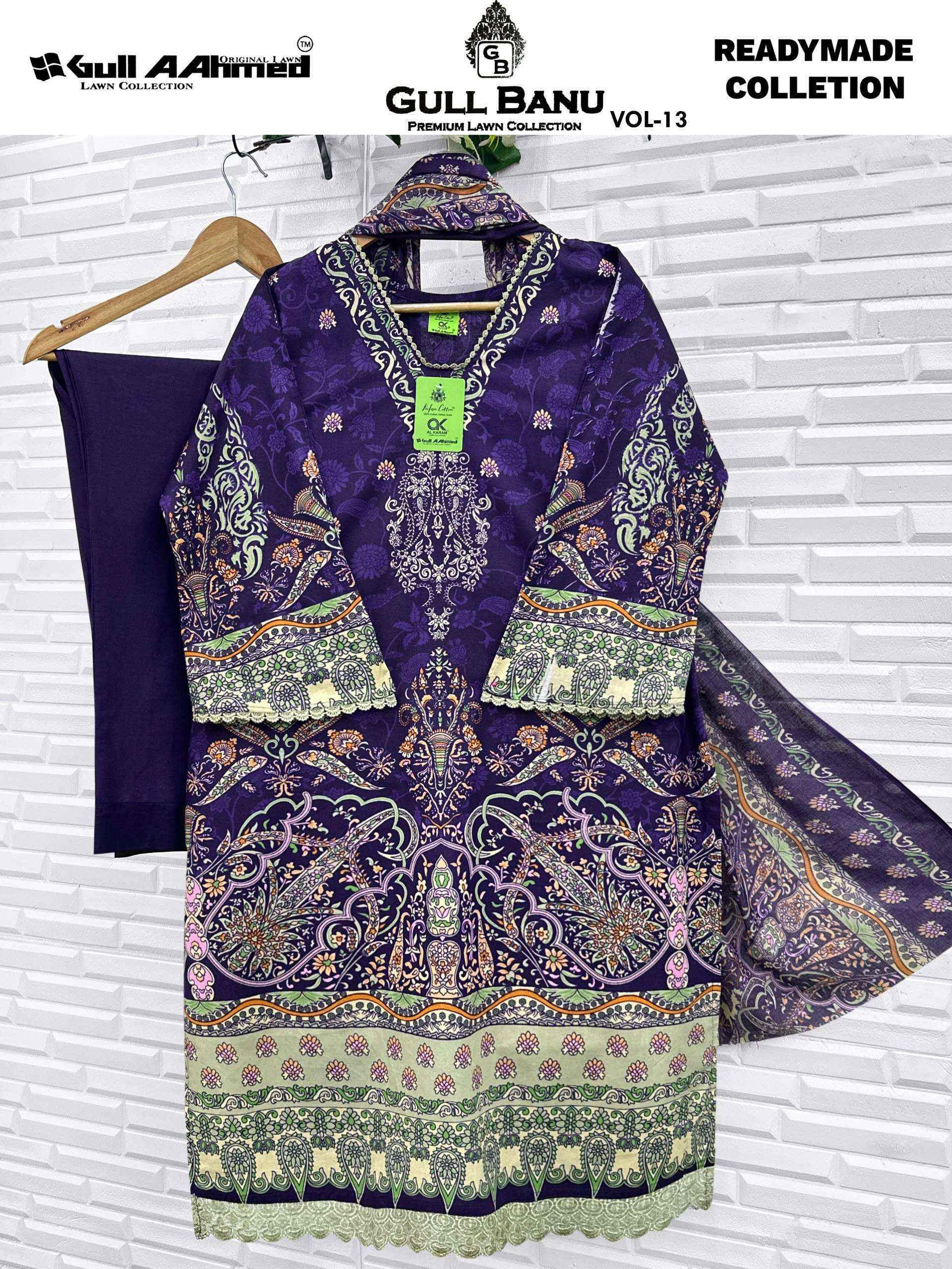Gull Aahmed Gull Banu Vol 13 Readymade Cotton Dress 6 pcs Catalogue