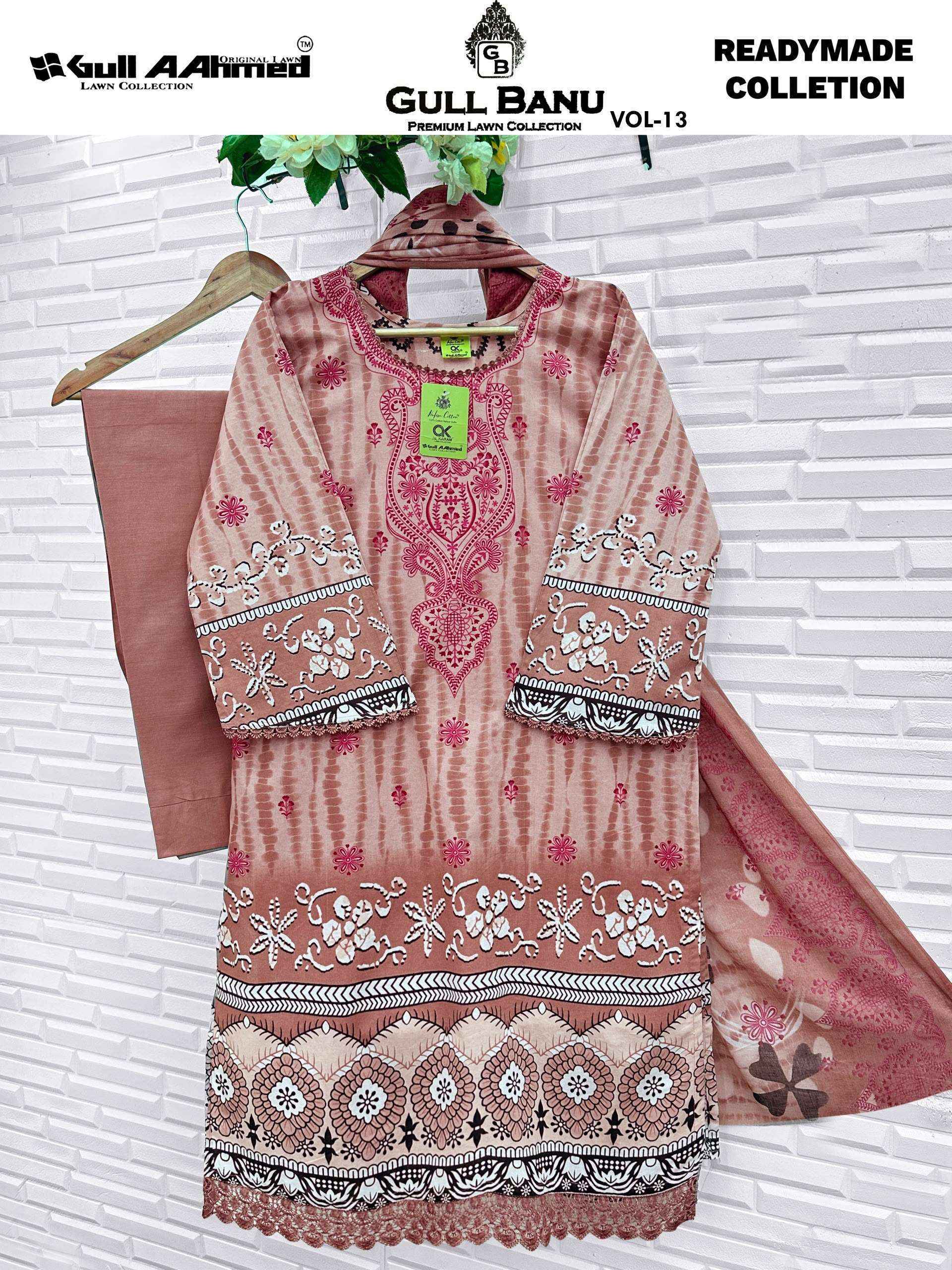 Gull Aahmed Gull Banu Vol 13 Readymade Cotton Dress 6 pcs Catalogue