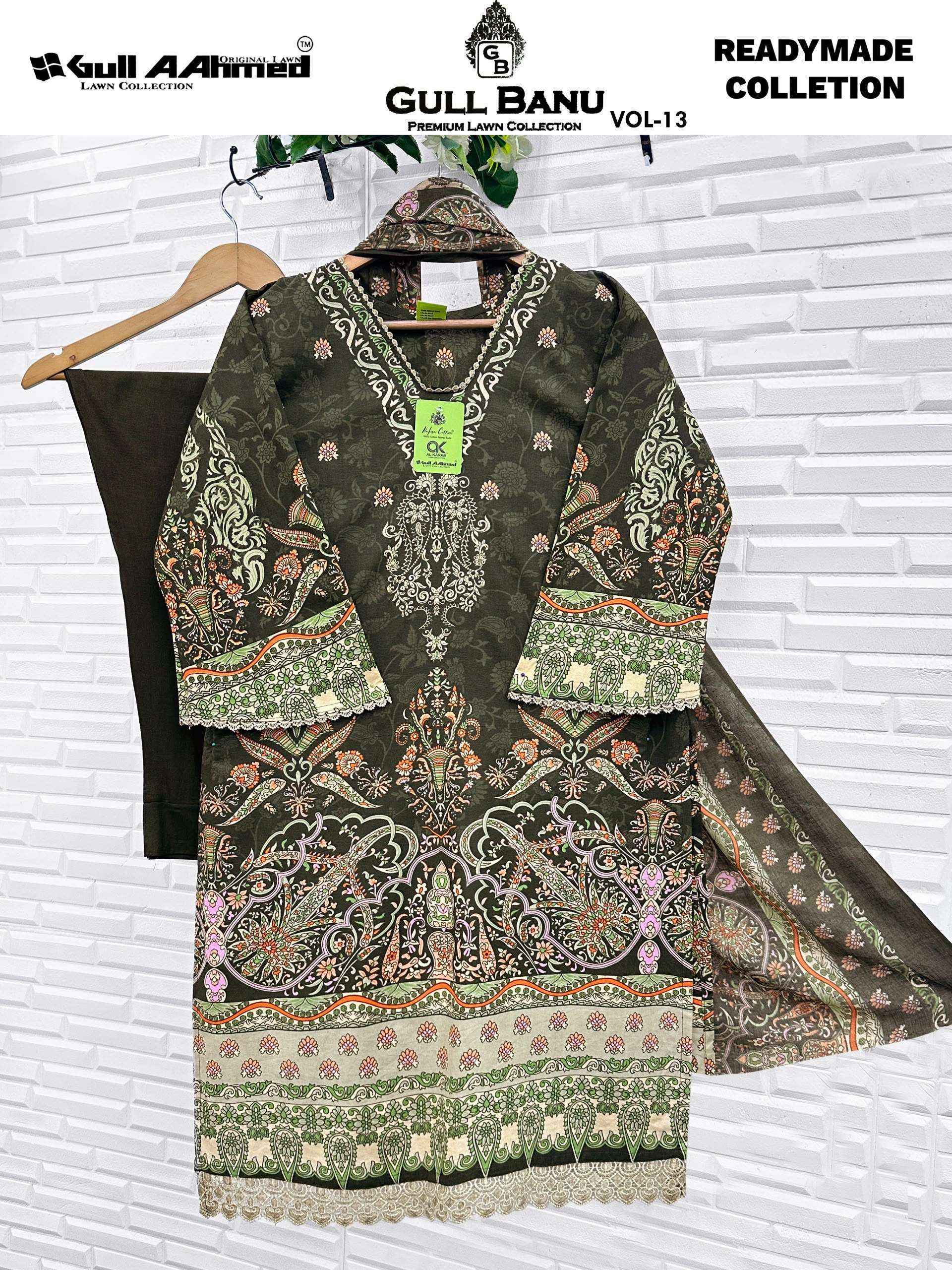 Gull Aahmed Gull Banu Vol 13 Readymade Cotton Dress 6 pcs Catalogue