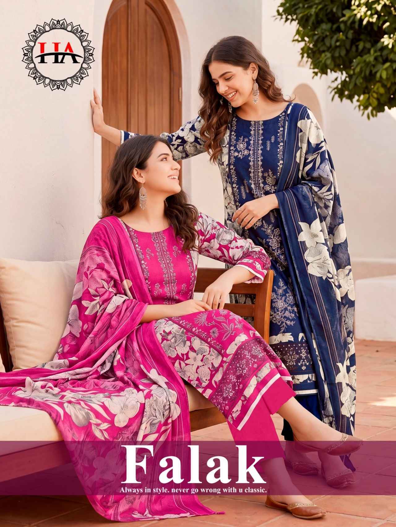 Harshit Fashion Falak Viscose Reyon Dress Material (6 pcs Catalogue)