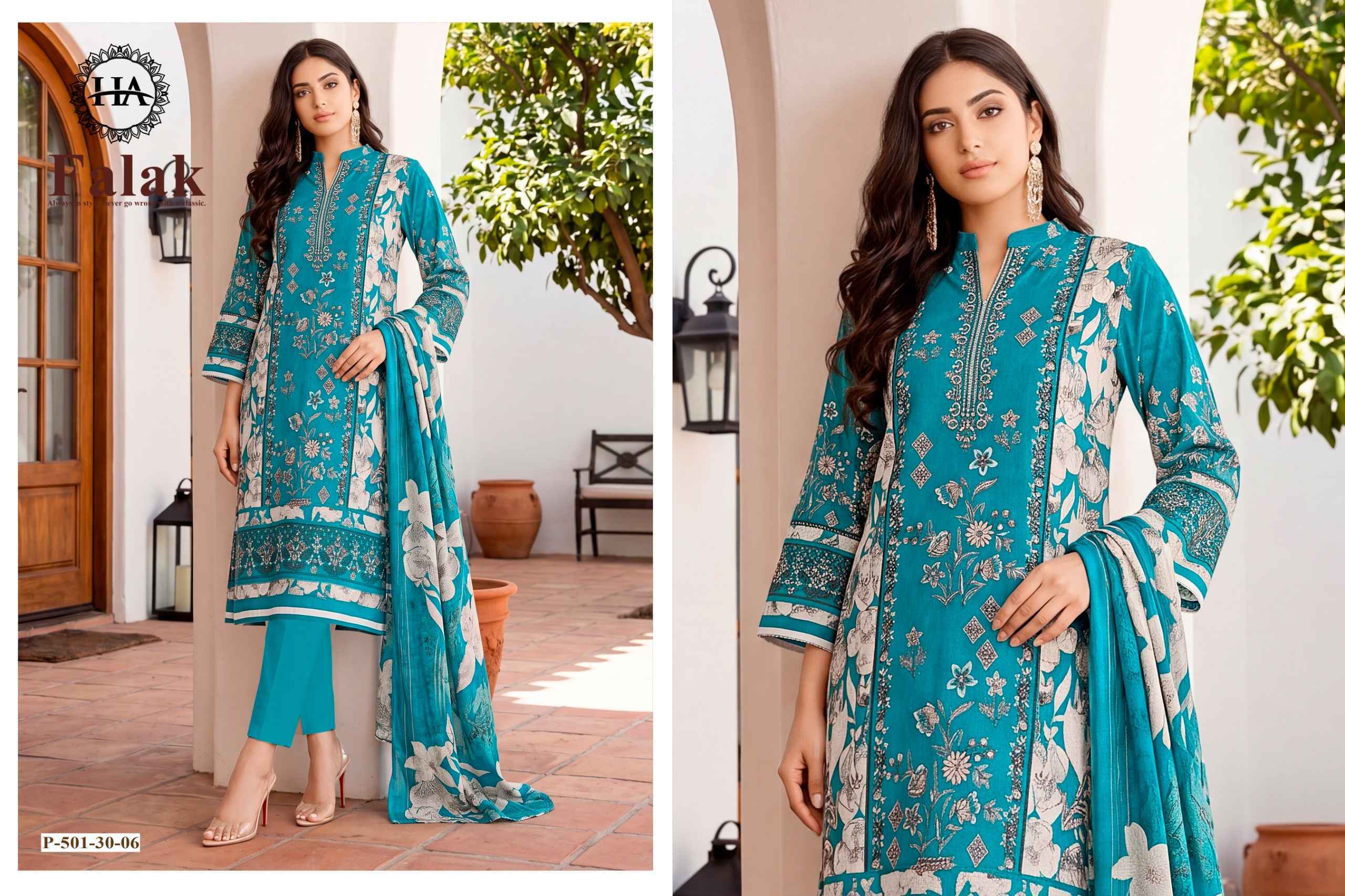 Harshit Fashion Falak Viscose Reyon Dress Material (6 pcs Catalogue)