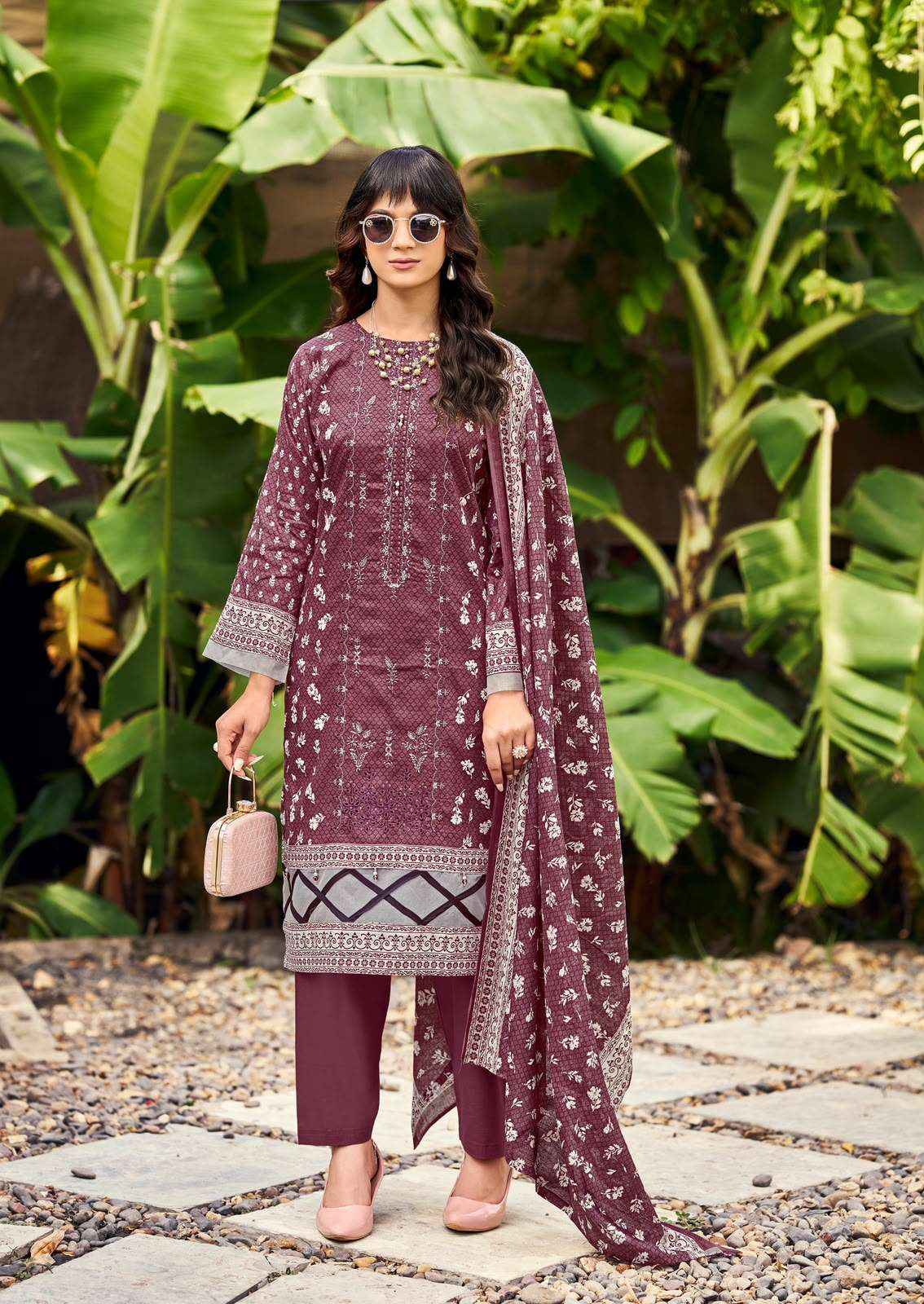 Ishaal Embroidered Vol 21 Lawn Cotton Dress Material 10 pcs Catalogue