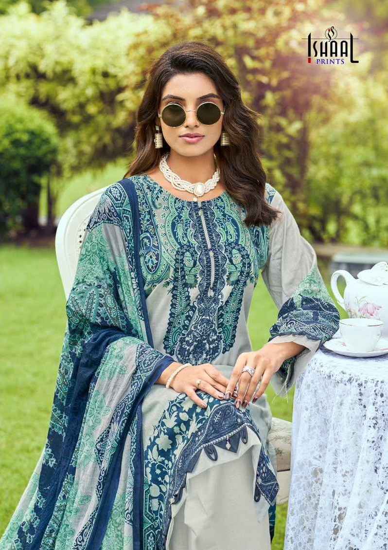 Ishaal Prints Gulmohar Vol 41 Lawn Cotton Dress Material 10 Pc Catalouge