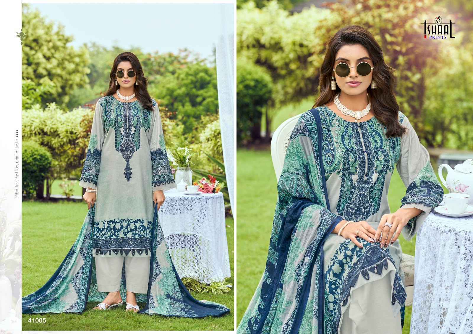 Ishaal Prints Gulmohar Vol 41 Lawn Cotton Dress Material 10 Pc Catalouge